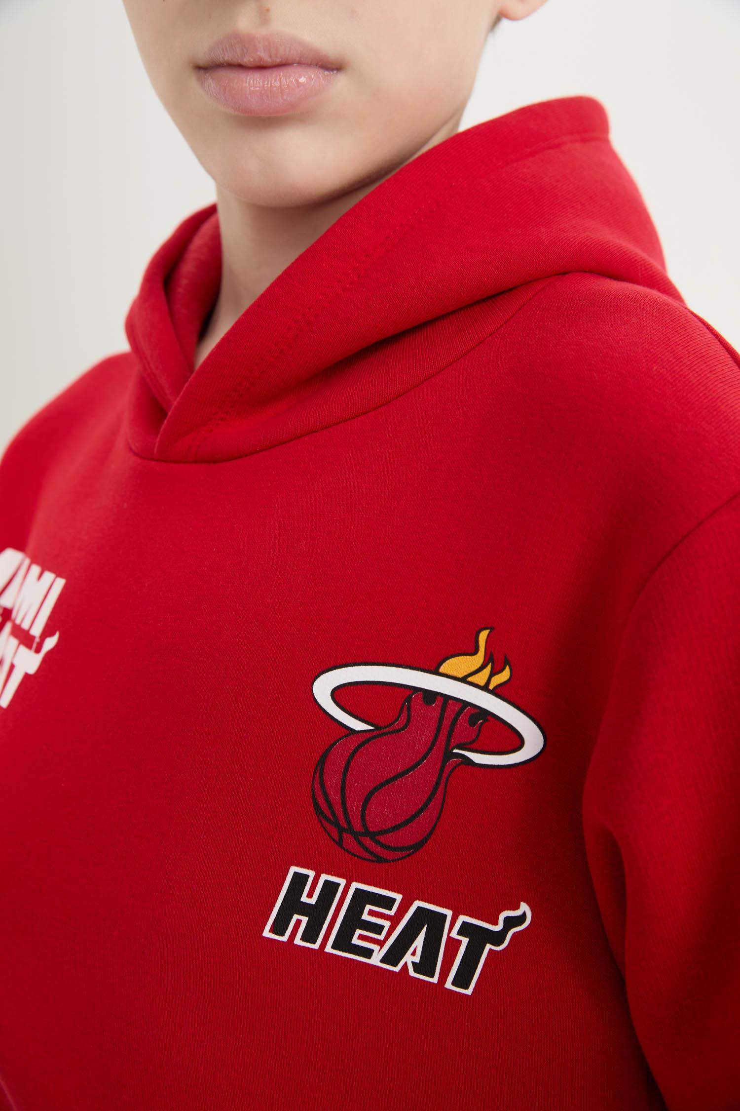 Erkek Çocuk NBA Miami Heat Kapüşonlu Sweatshirt