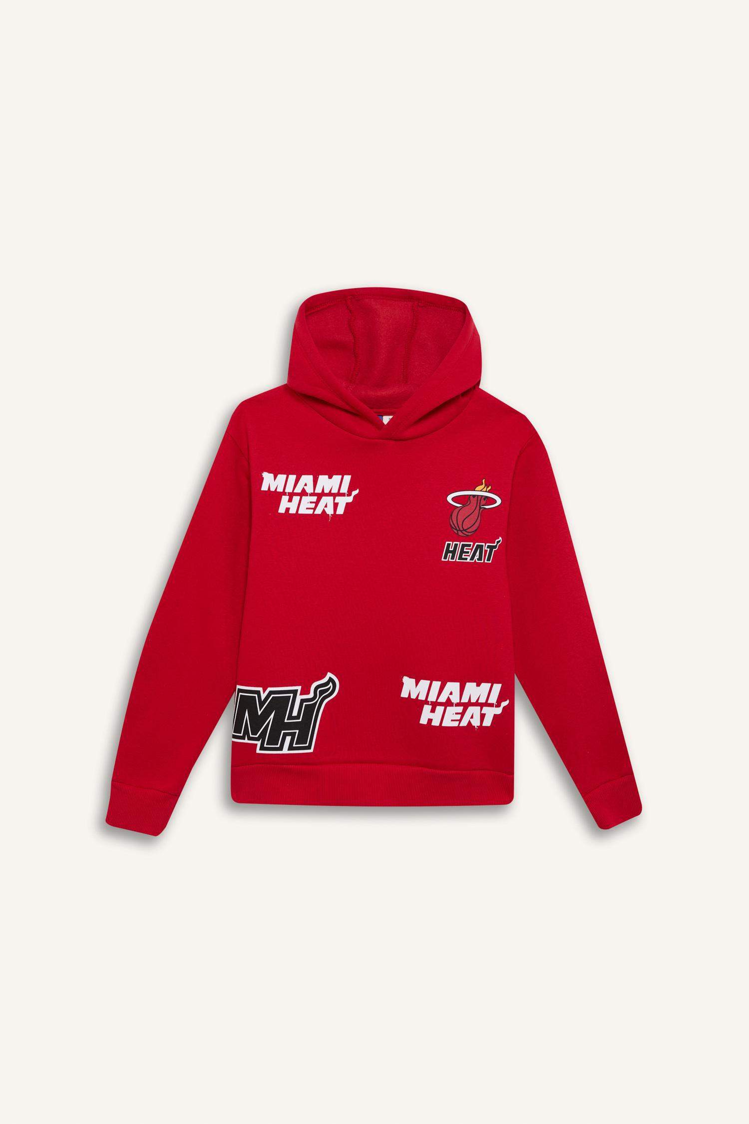 Erkek Çocuk NBA Miami Heat Kapüşonlu Sweatshirt