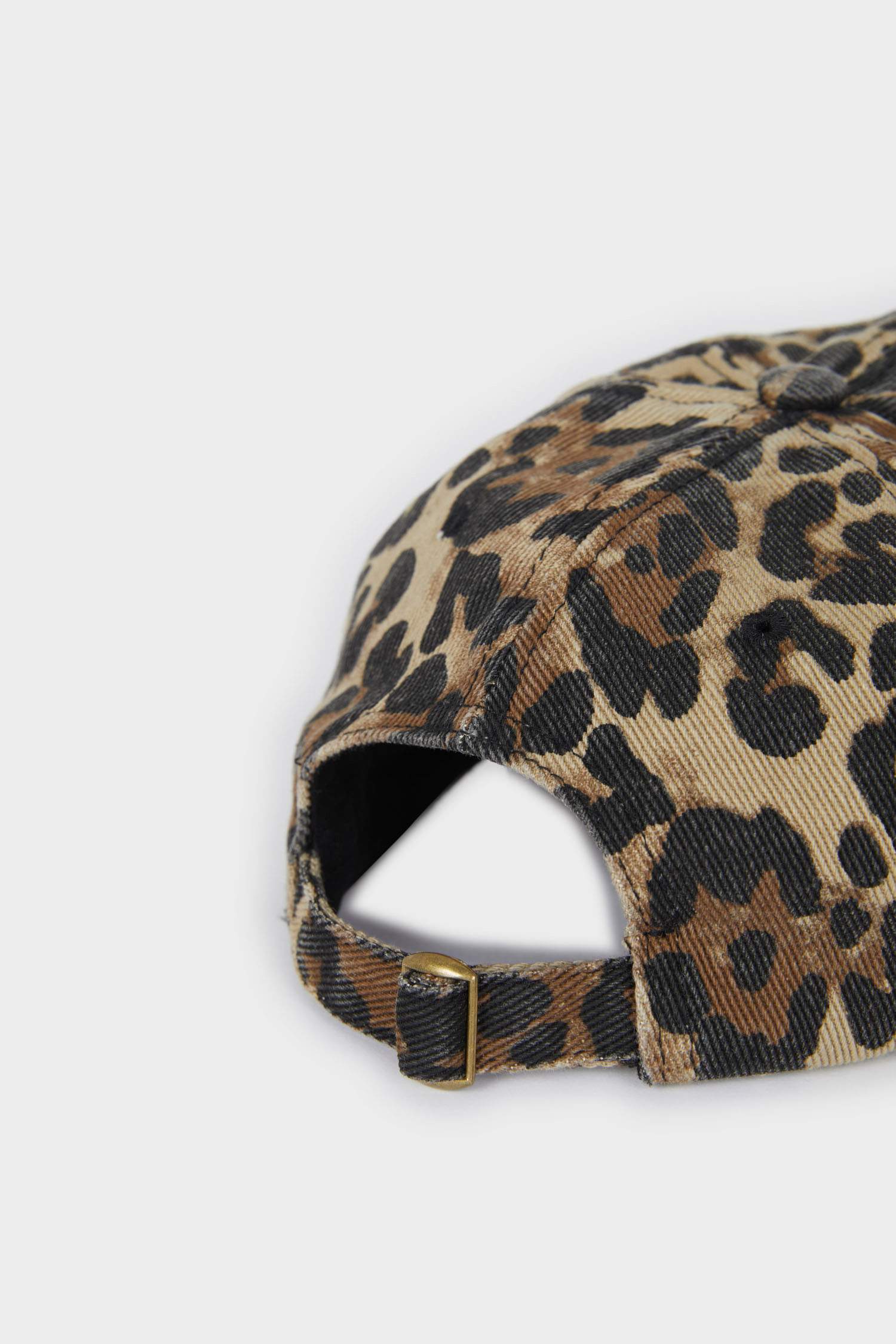 Kadın Leopar Desenli Dokuma Beyzbol Basketbol Şapkası