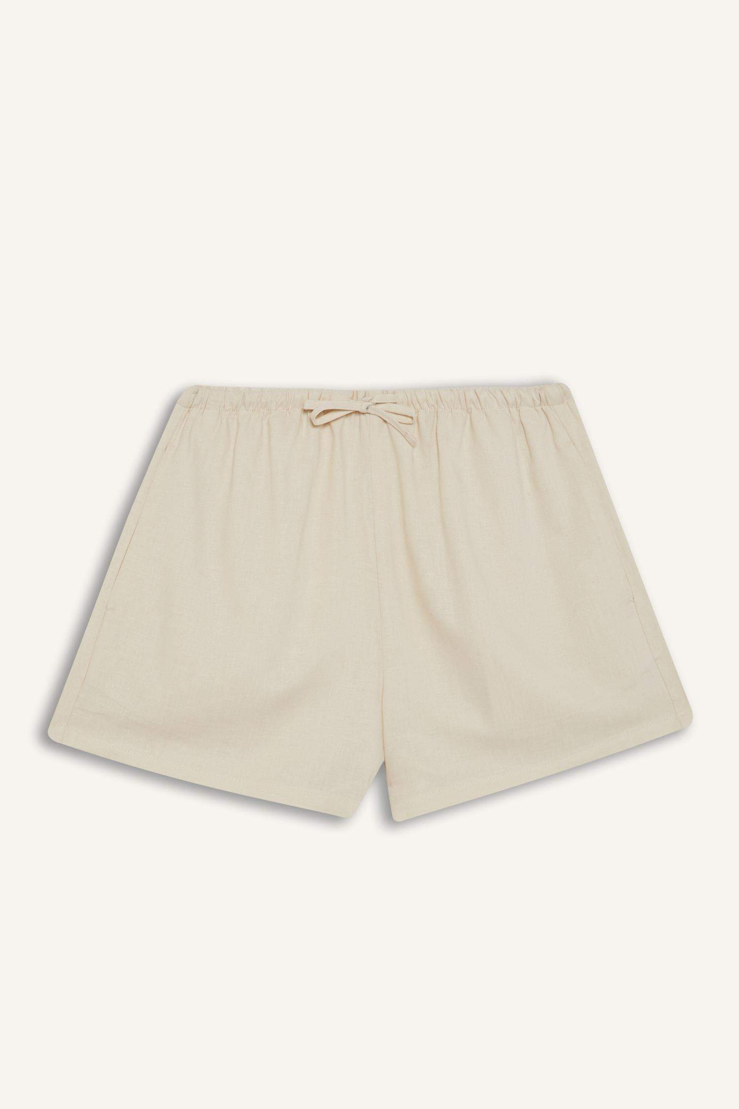 Short en lin mélangé taille normale Coupe régulière