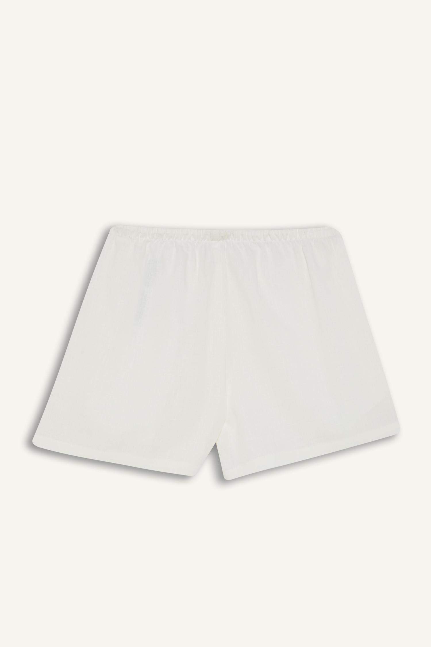 Coool Regular Fit Normal Bel Kısa Paça Keten Karışımlı Şort