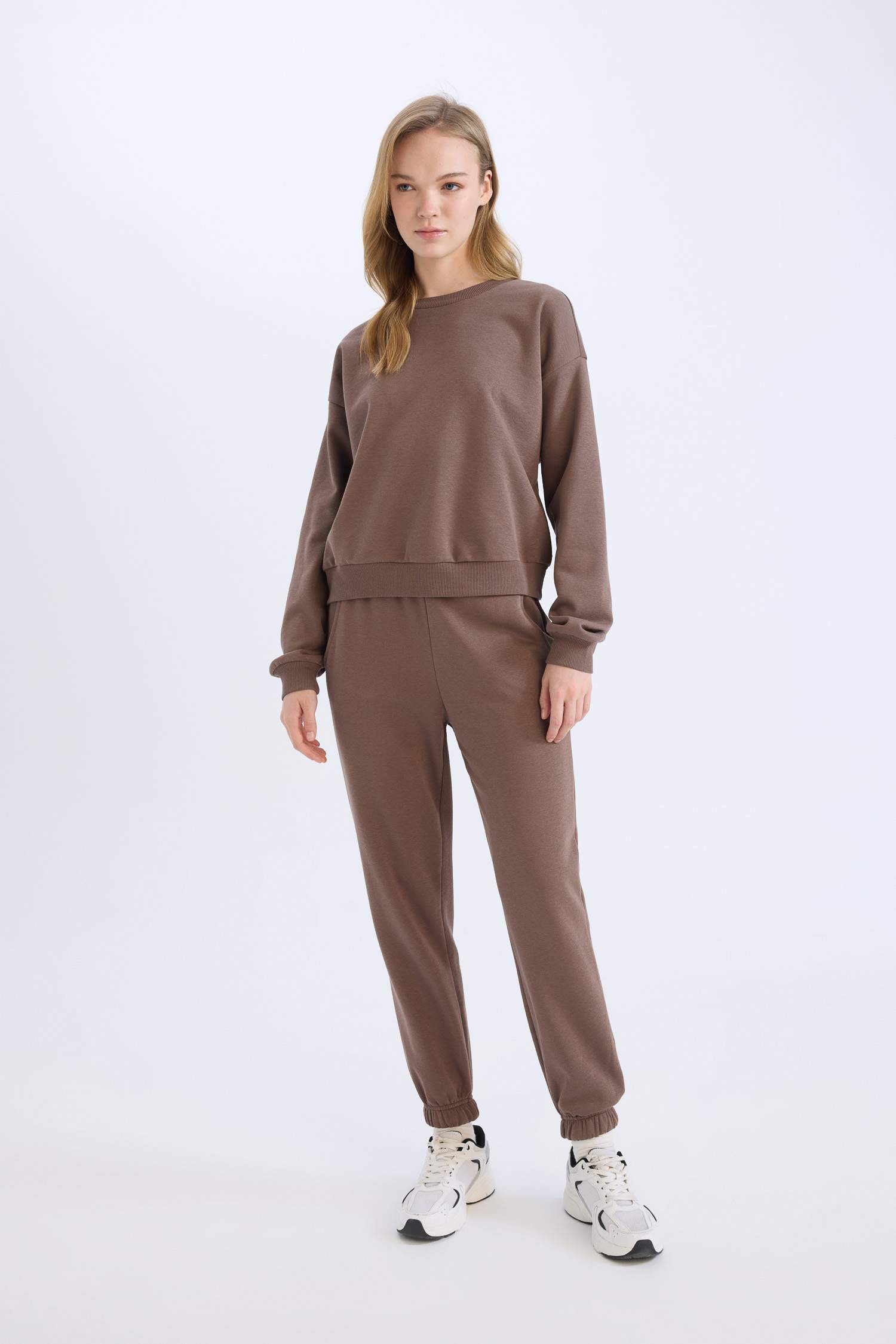 Regular Fit 2'li Takım Sweatshirt Beli Lastikli Eşofman Altı