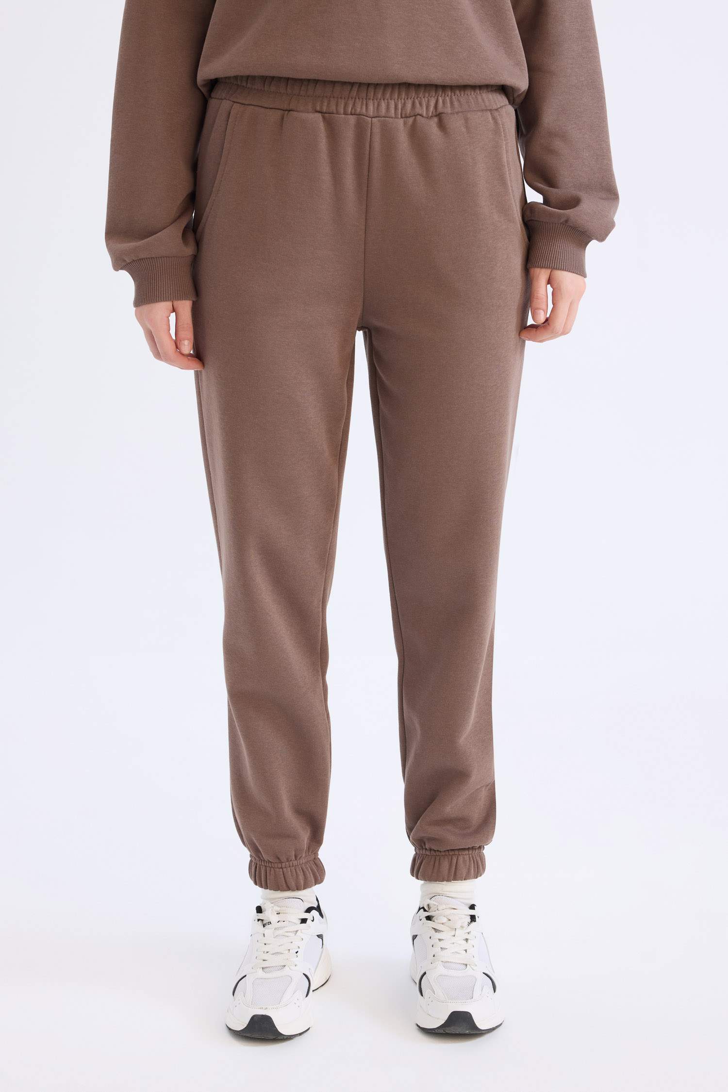 Regular Fit 2'li Takım Sweatshirt Beli Lastikli Eşofman Altı