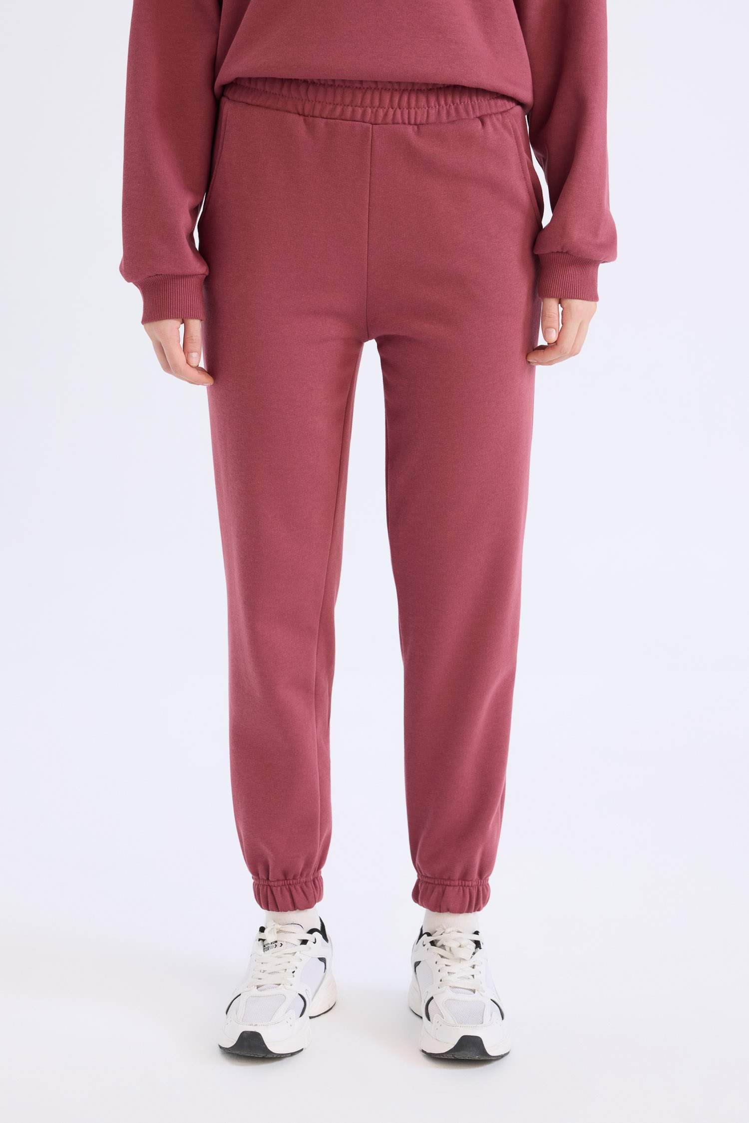 Regular Fit 2'li Takım Sweatshirt Beli Lastikli Jogger Eşofman Altı