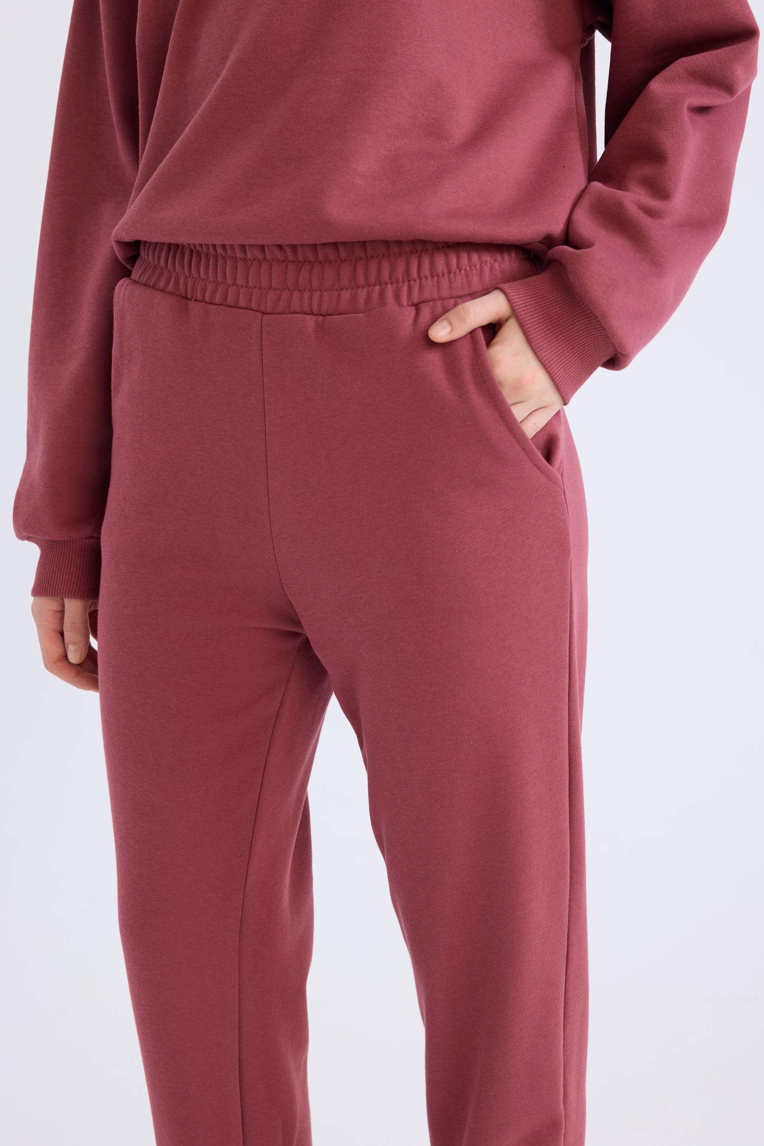 Regular Fit 2'li Takım Sweatshirt Beli Lastikli Jogger Eşofman Altı