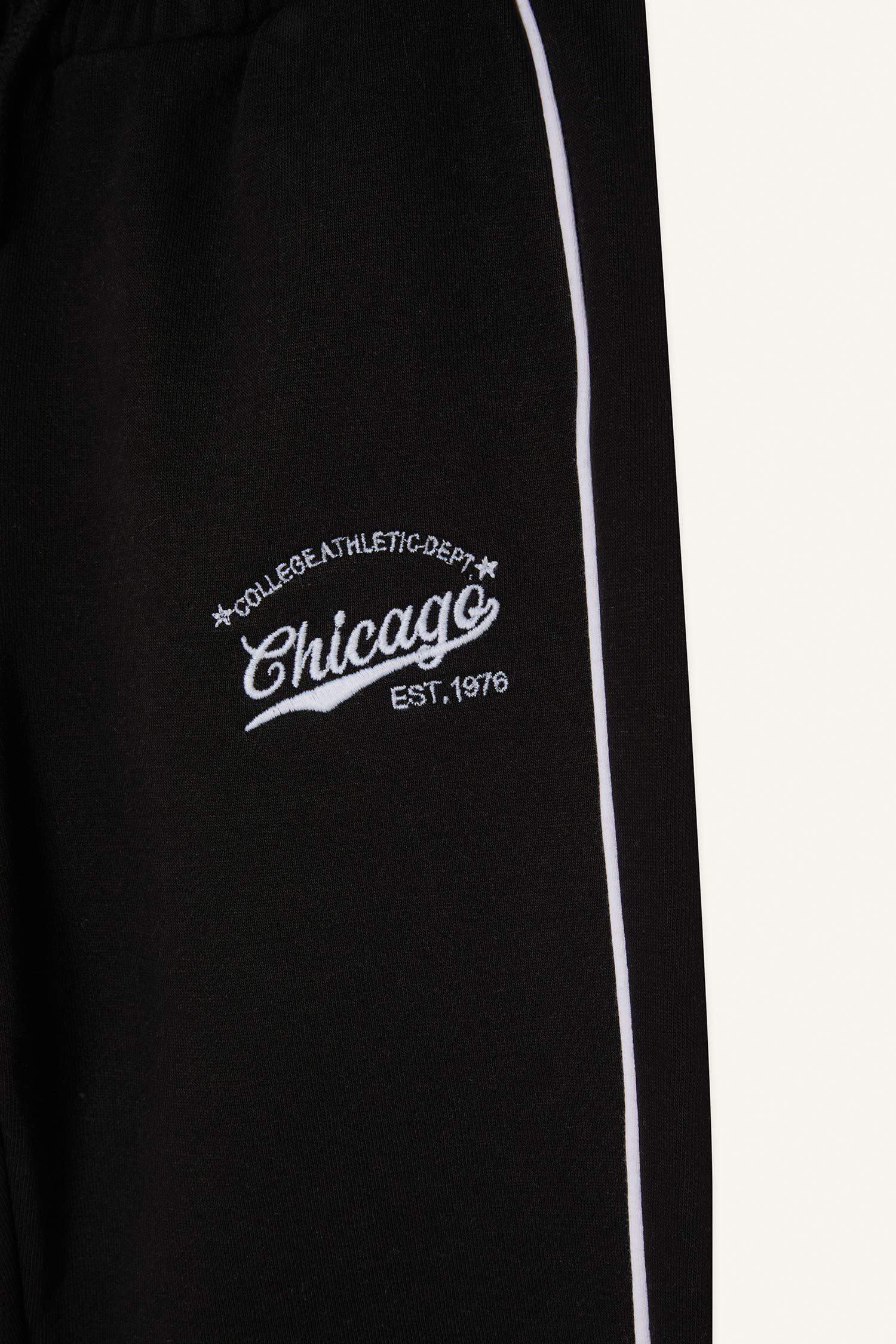 Kız Çocuk Beli Lastikli Baskılı Pamuklu Jogger Eşofman Altı