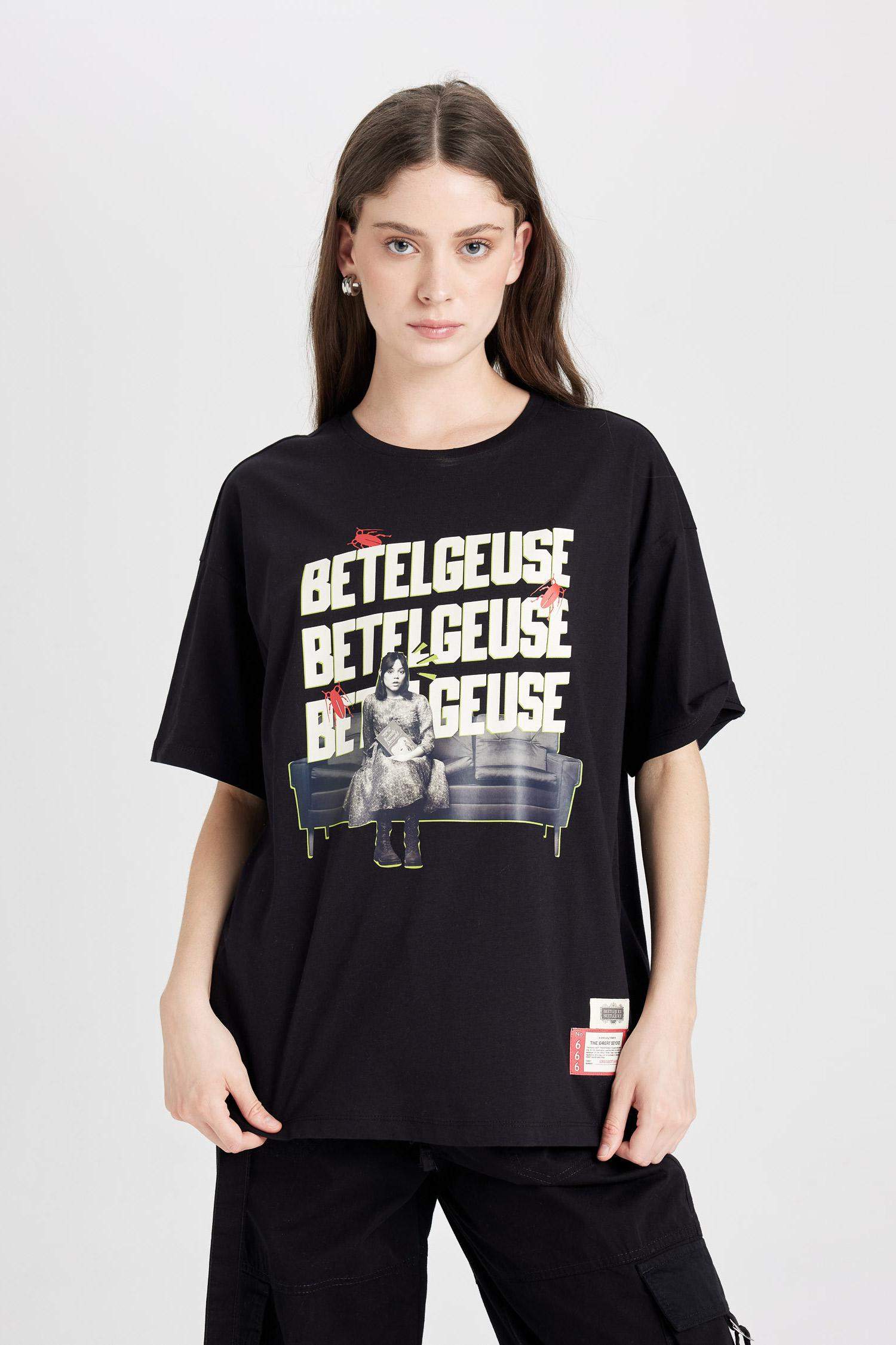 T-shirt Oversize avec imprimé à manches courtes à col rond