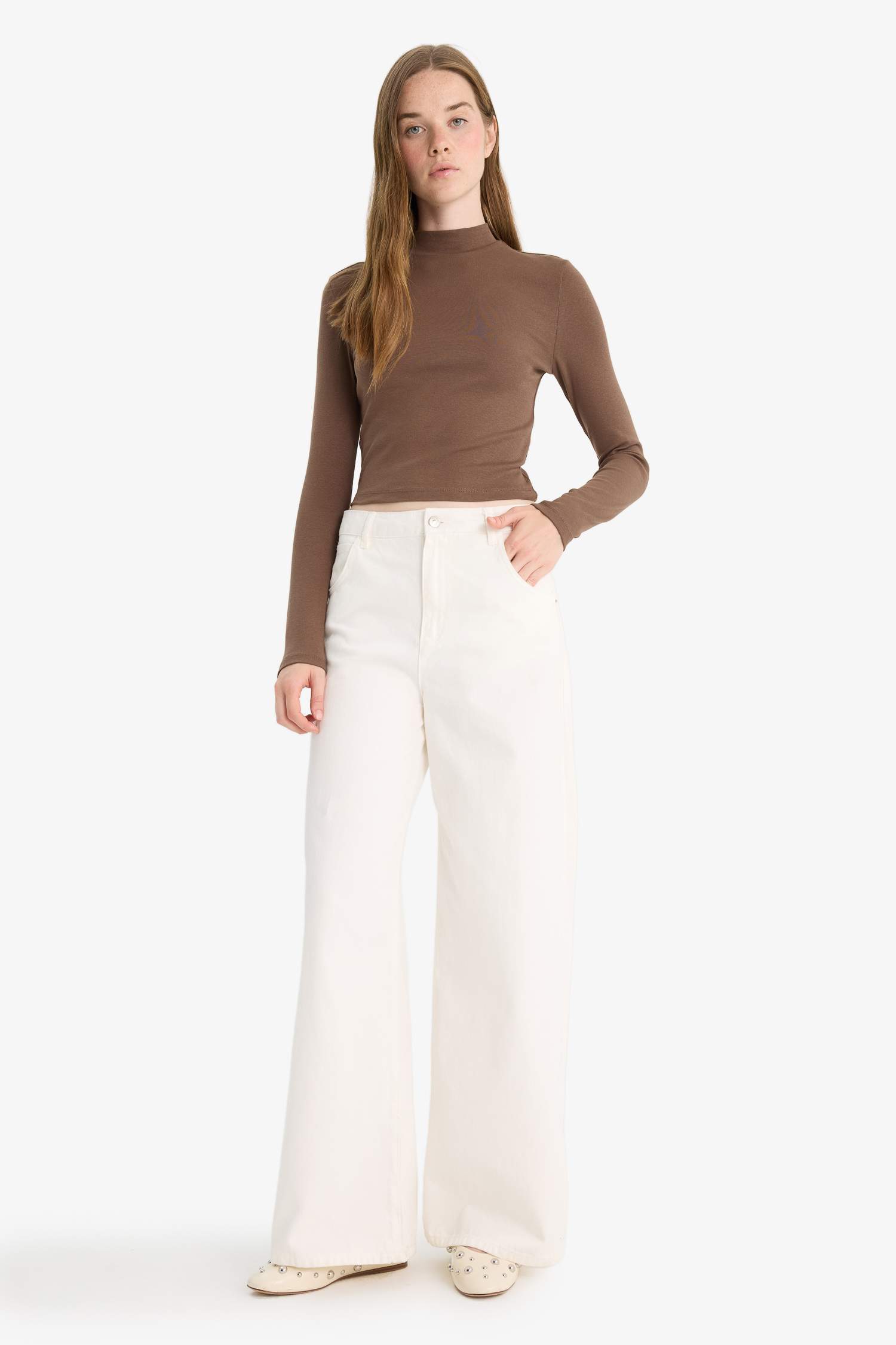 Облегающая Водолазка С Длинными Рукавами Из Модала