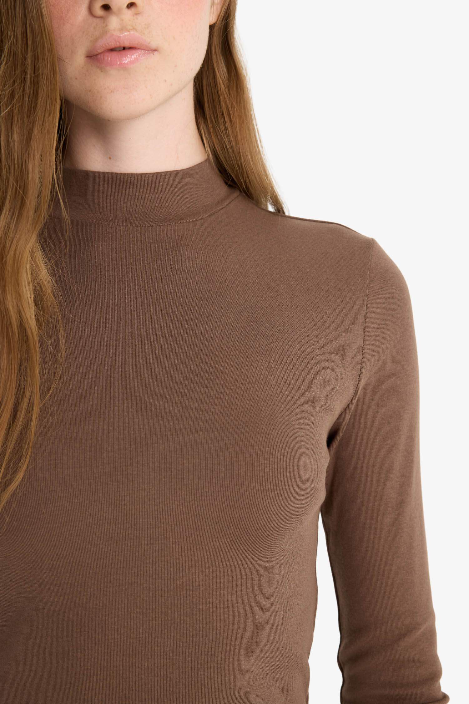 Облегающая Водолазка С Длинными Рукавами Из Модала