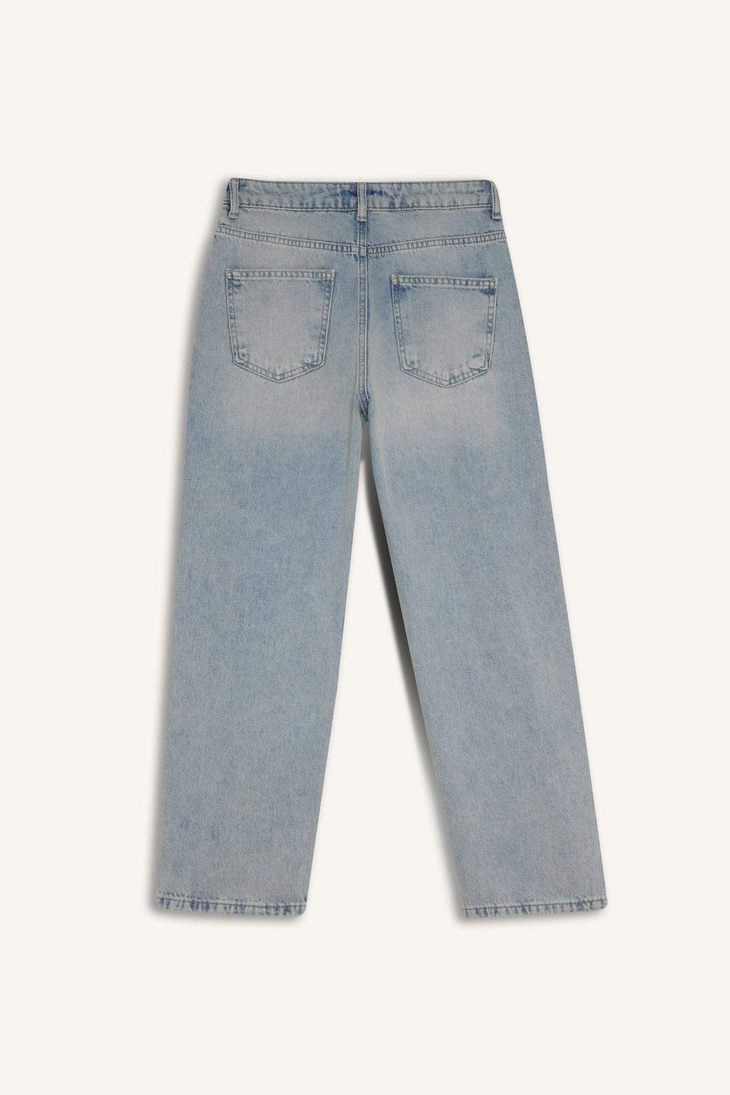 سروال جينز قصة مستقيمة