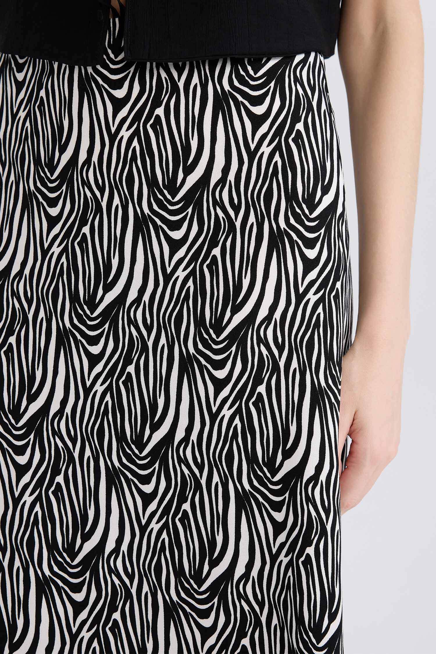 Юбка макси A-силуэта с принтом и нормальной талией в марокканском стиле