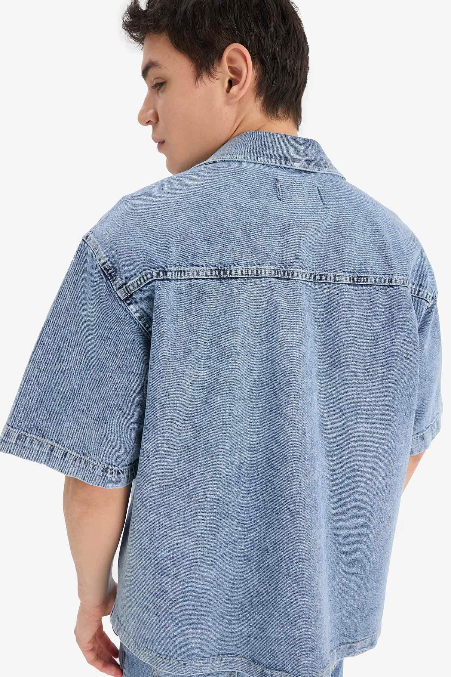 Relax Fit Summer Cotton Denim Shirt