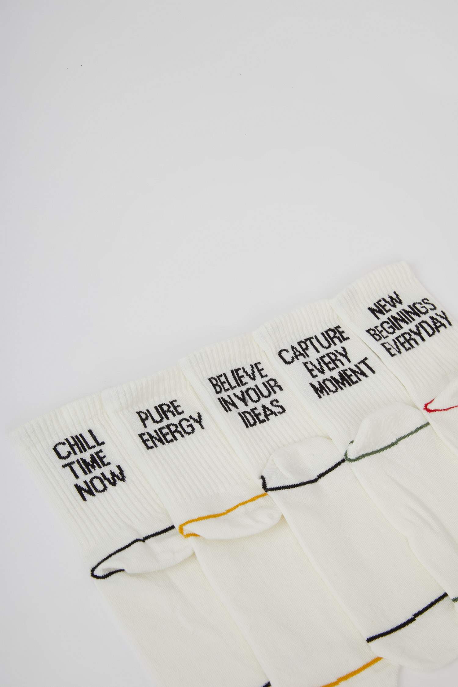 جوارب ولادي طويل قطن - 5 قطع