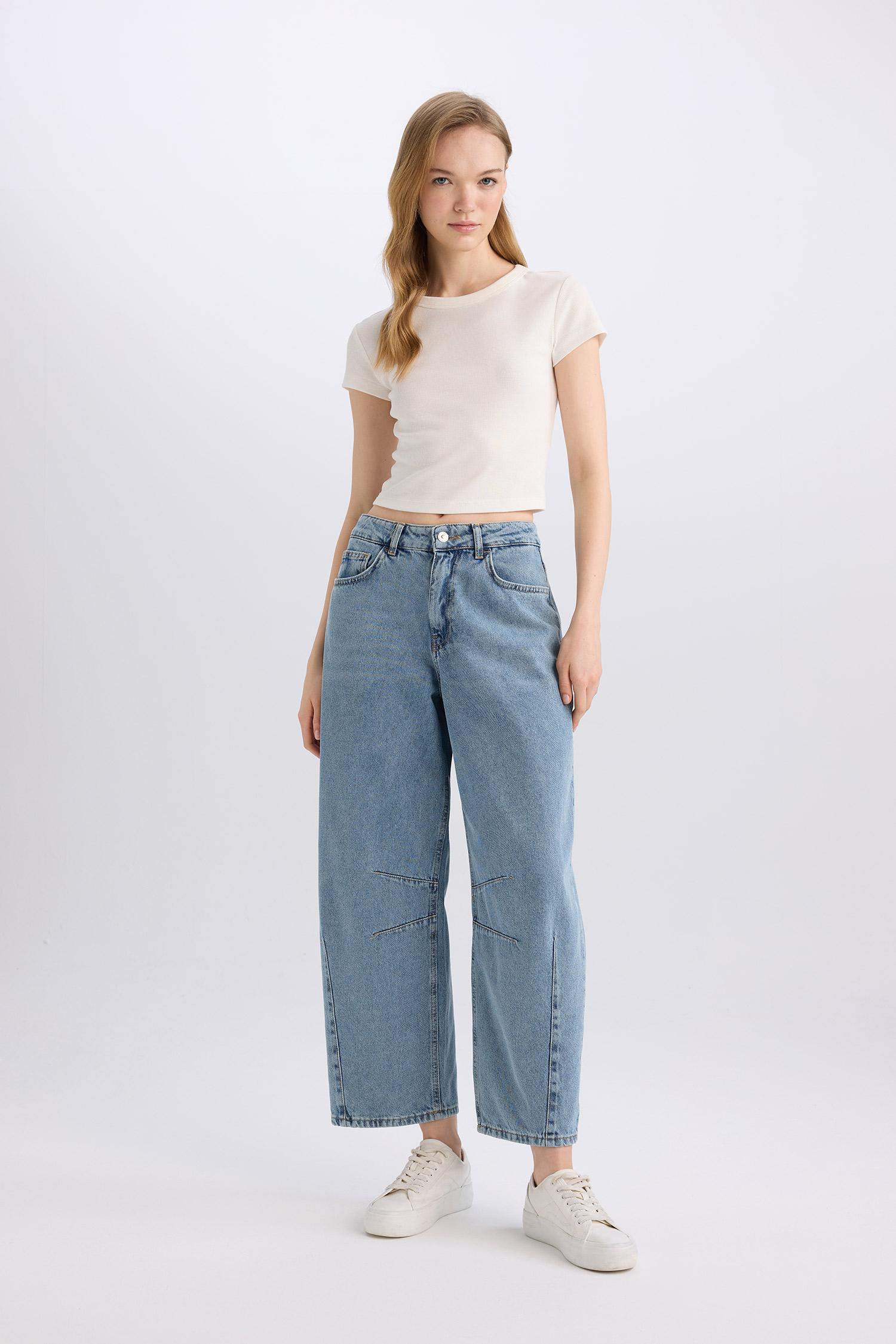 Джинсы Baggy Fit с высокой талией