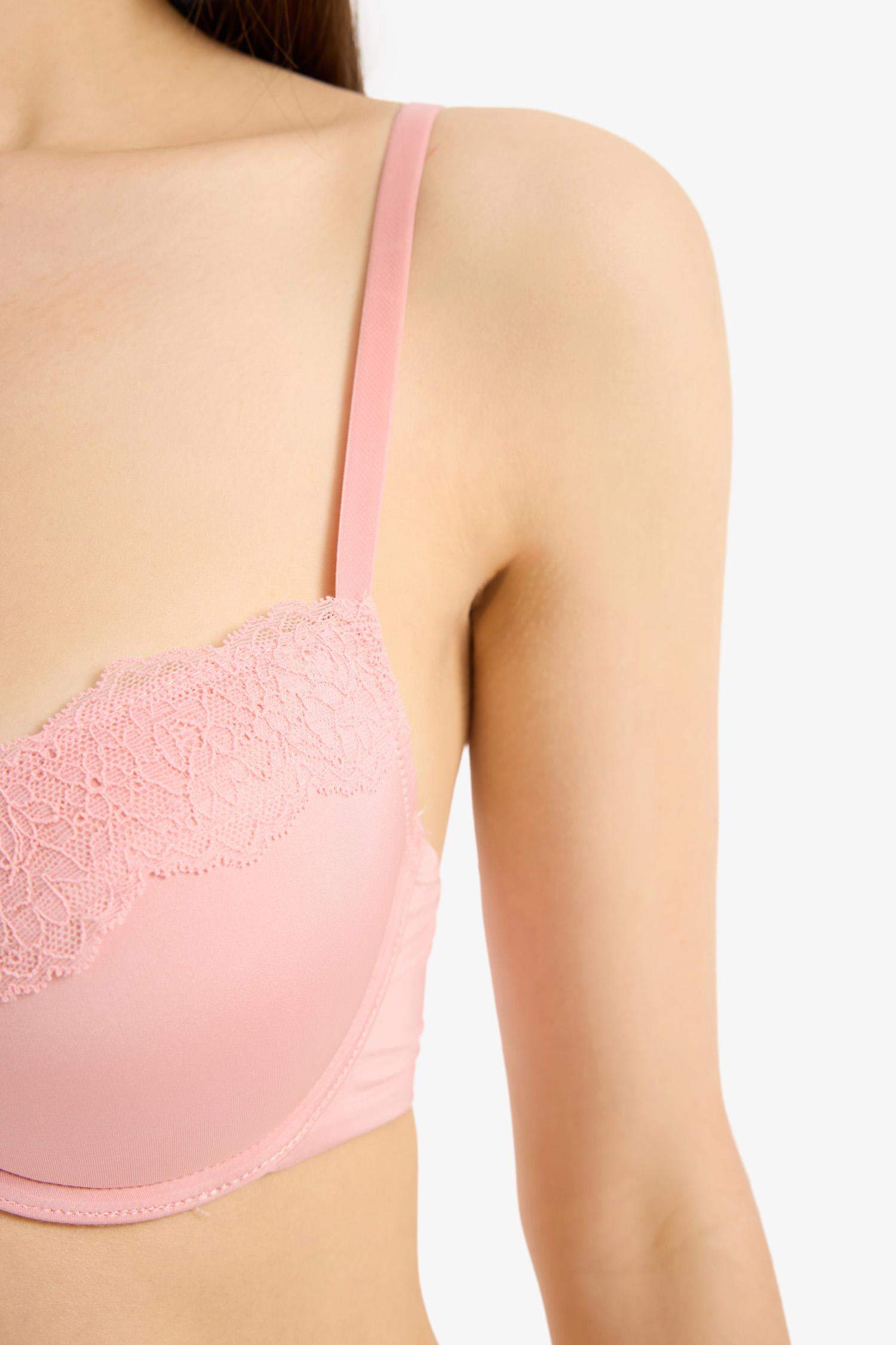 Dantel Detaylı Dolgulu Push Up Bra-Fall in Love