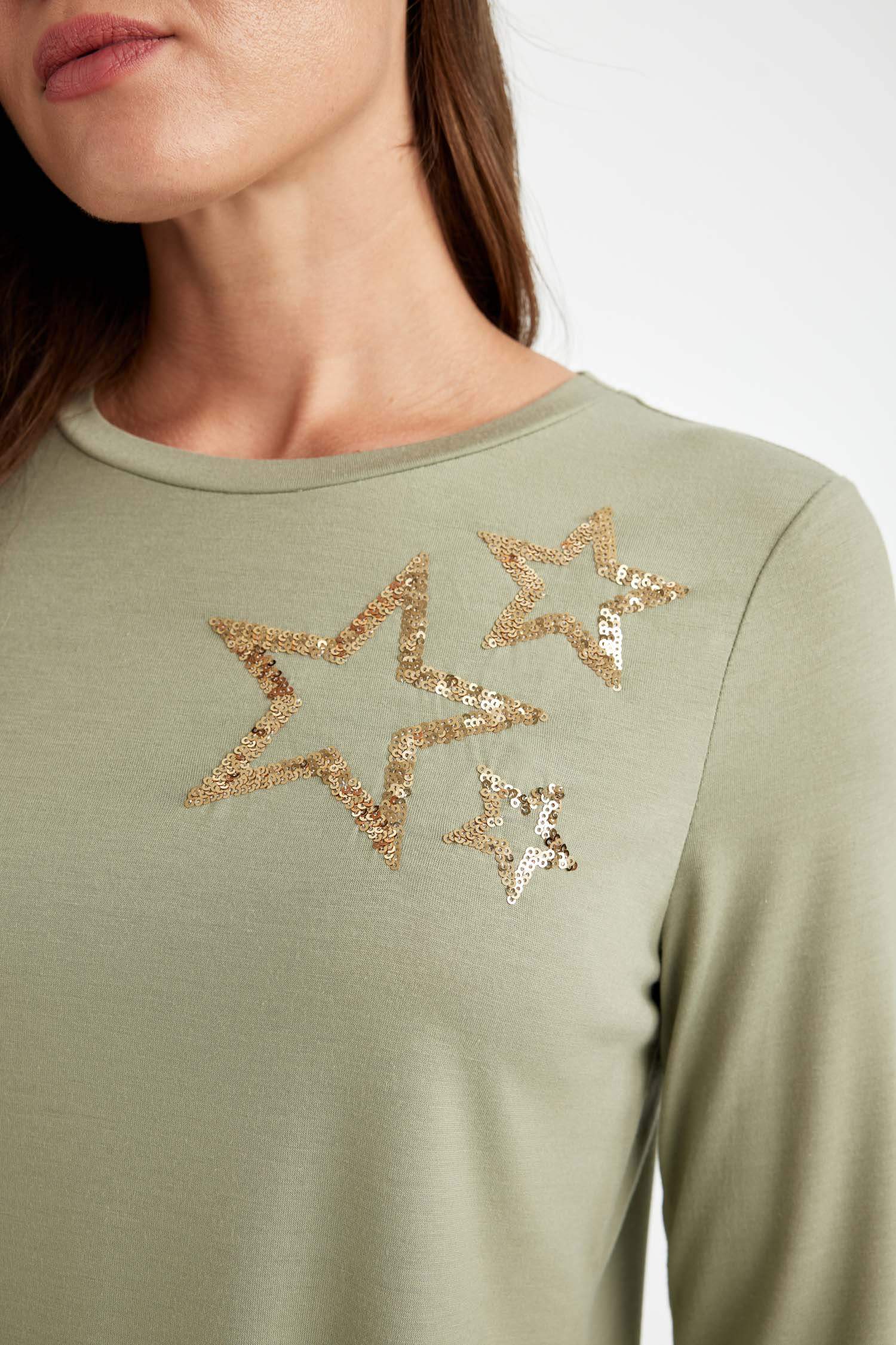 Regular Fit Crew Neck Long Sleeve T-Shirt