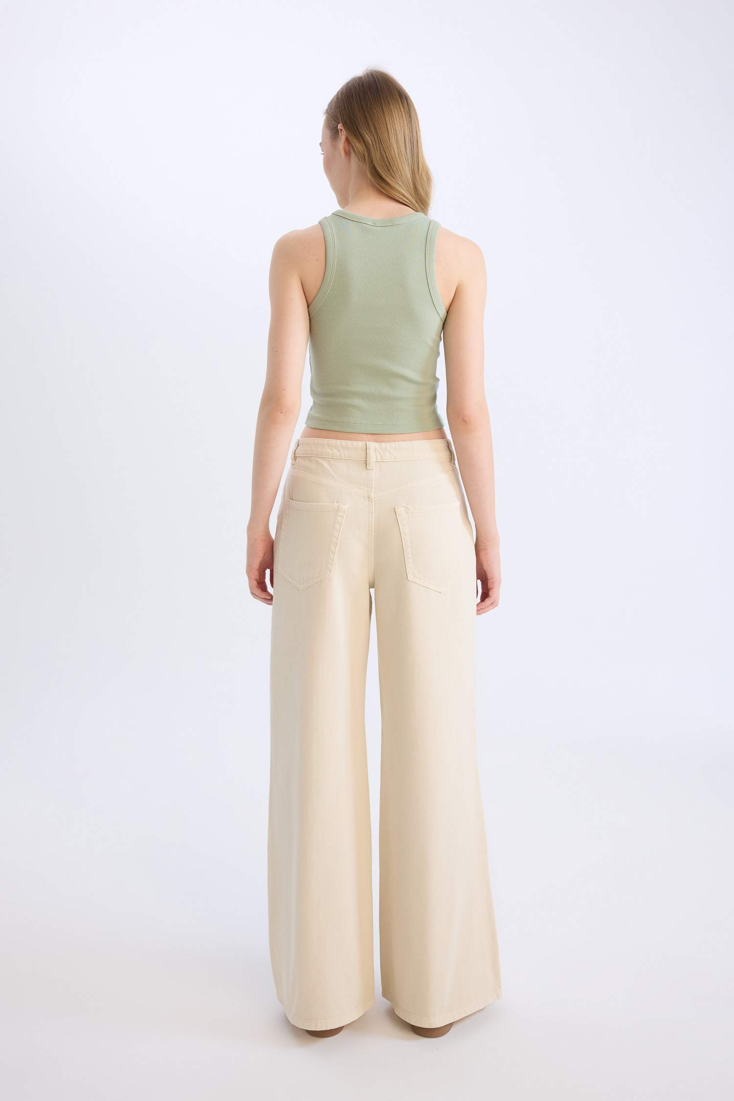 кең аяқ габардин Шалбар