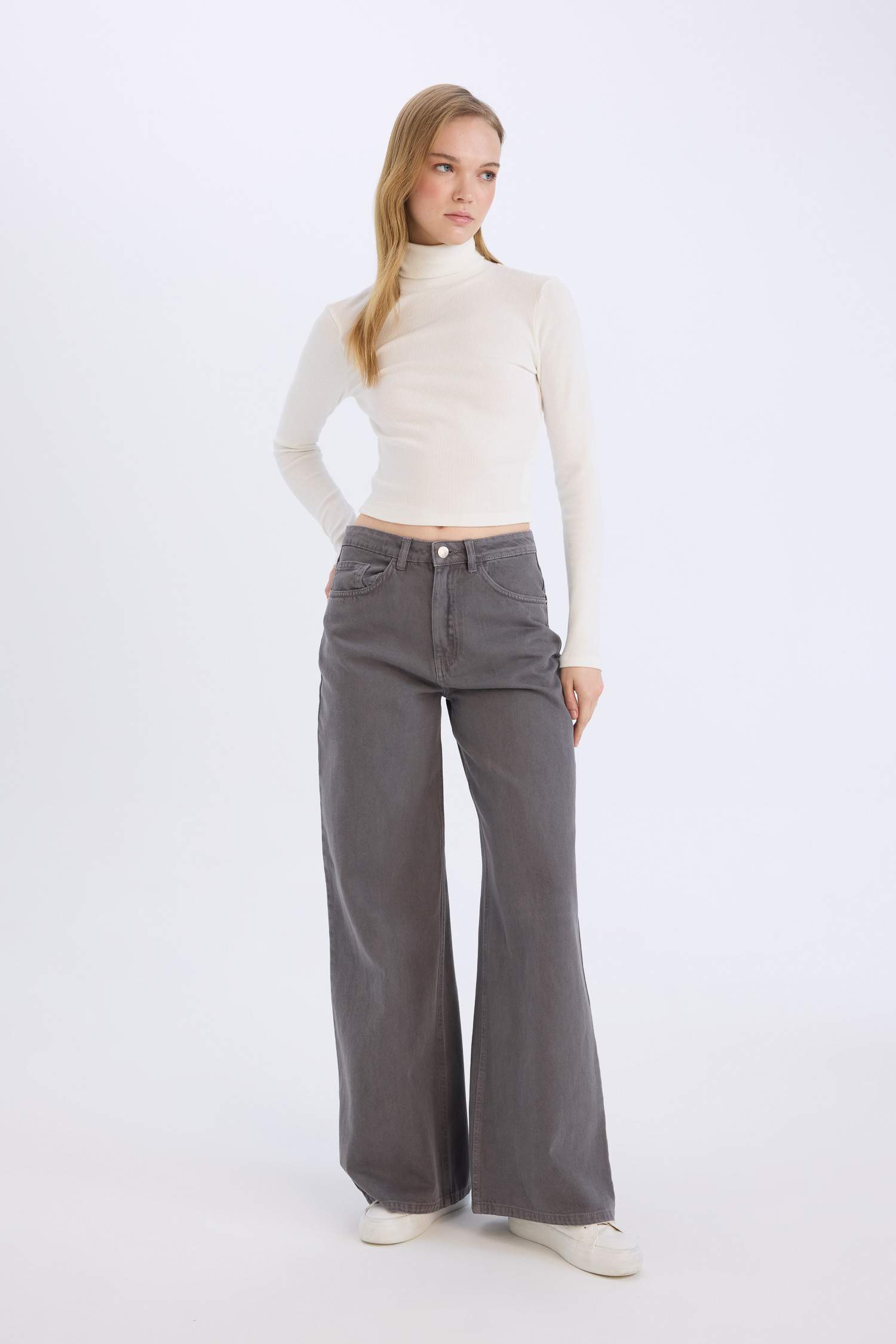 кең аяқ габардин Шалбар