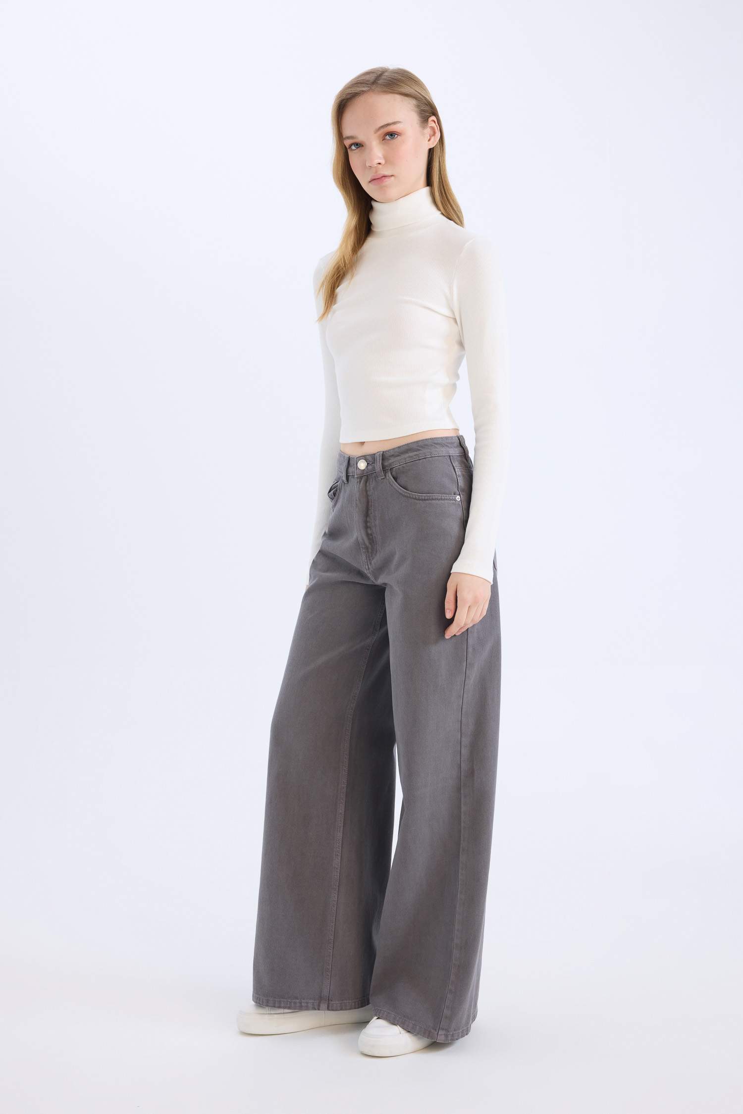 кең аяқ габардин Шалбар