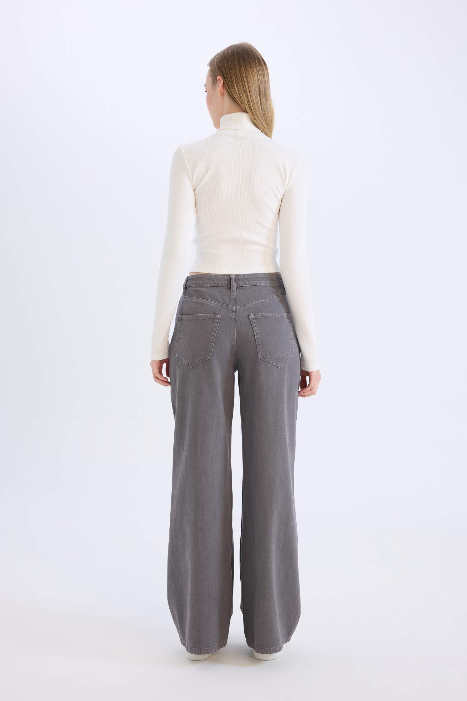 кең аяқ габардин Шалбар