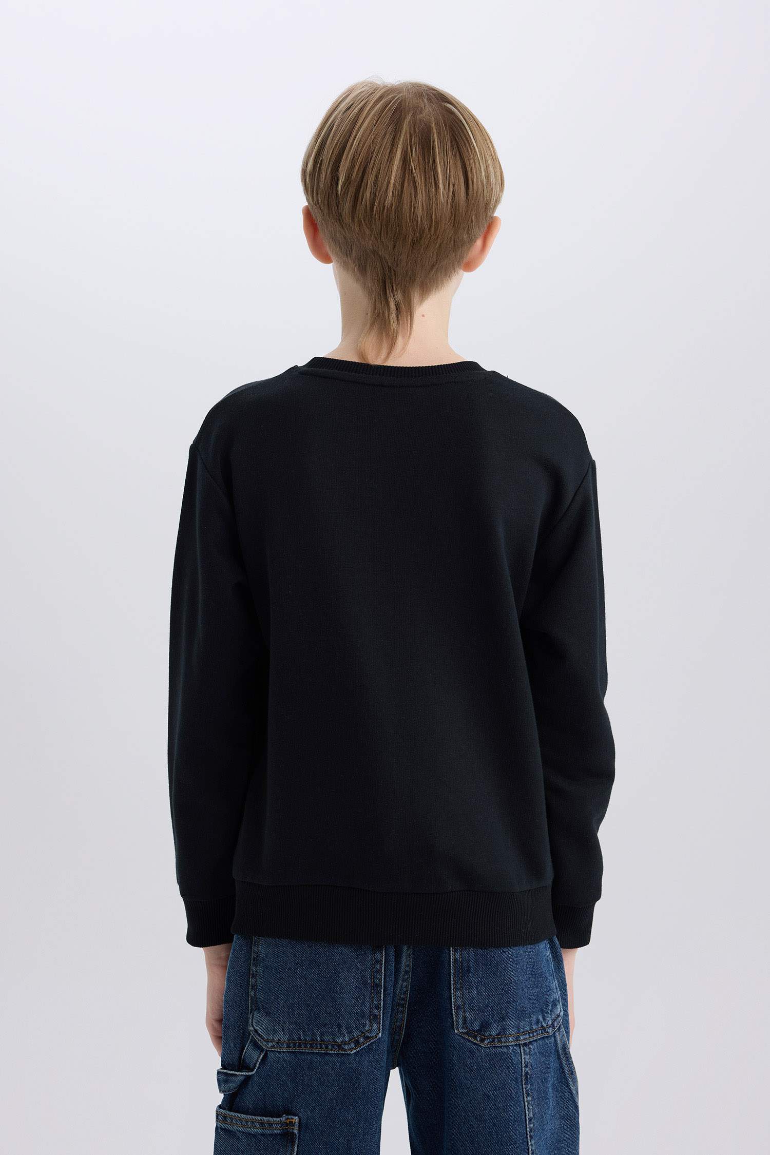 Erkek Çocuk Bisiklet Yaka Atatürk Baskılı Sweatshirt