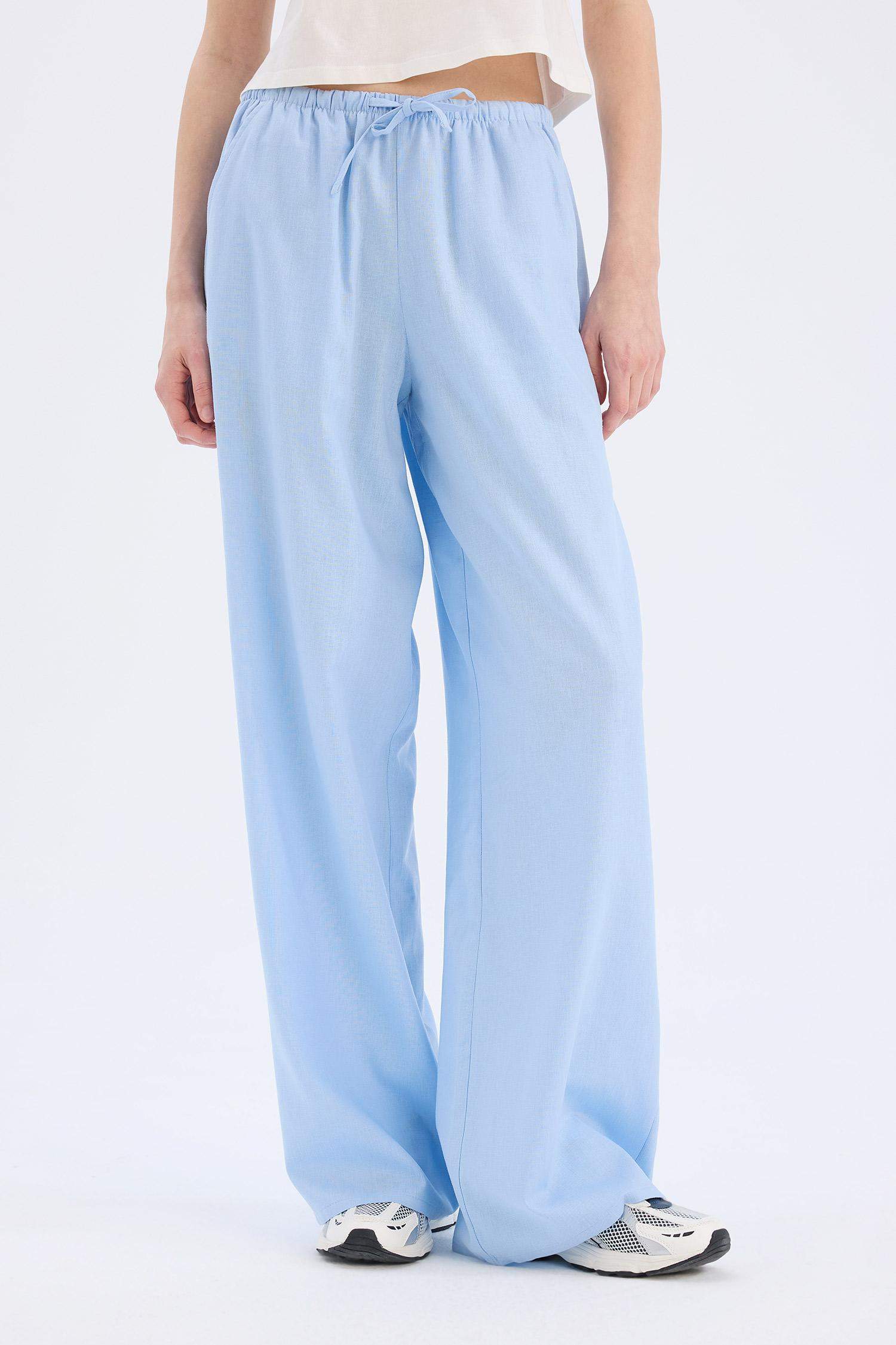 Широкие брюки из смесового льна, коллекция Coool