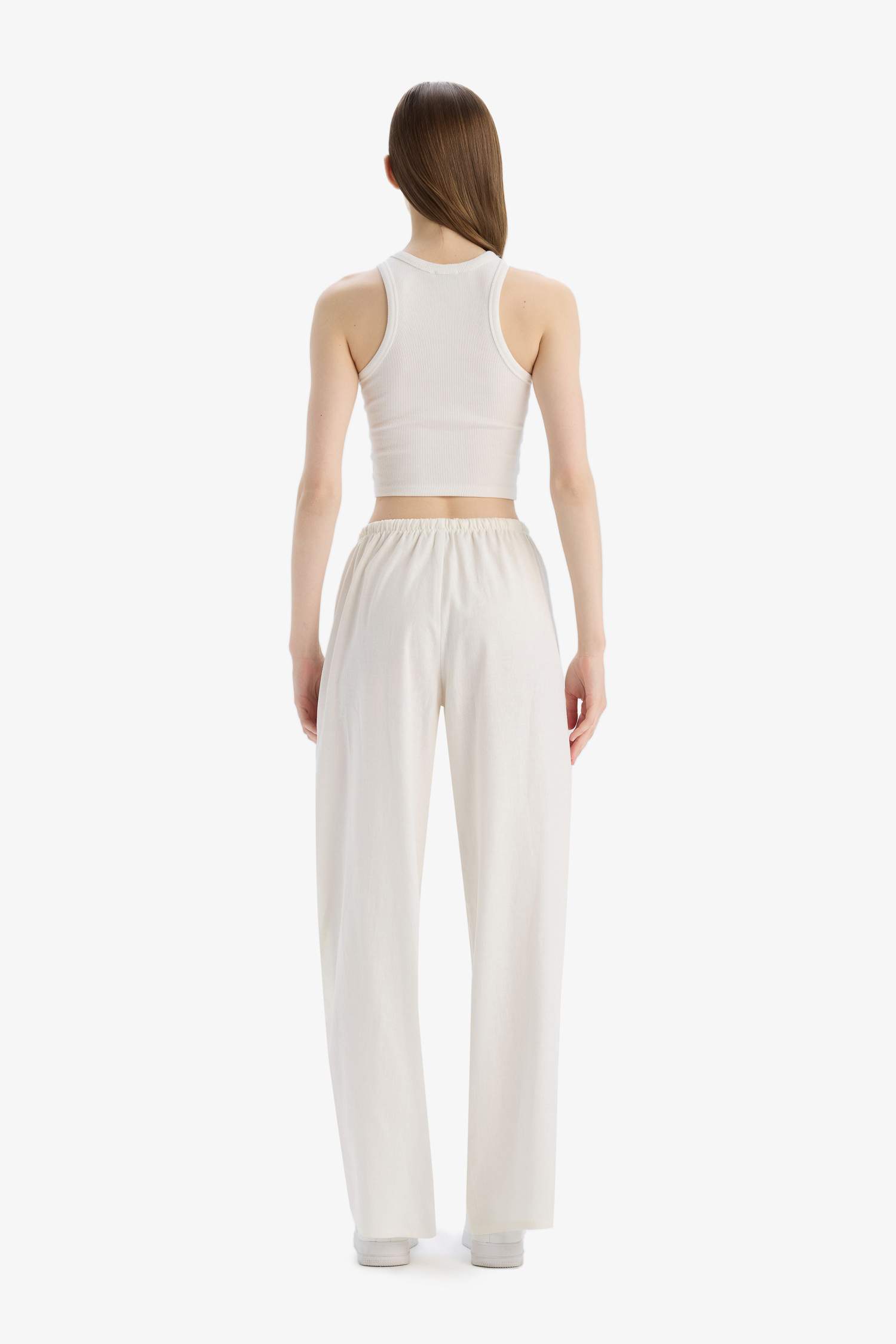 Широкие брюки из смесового льна, коллекция Coool