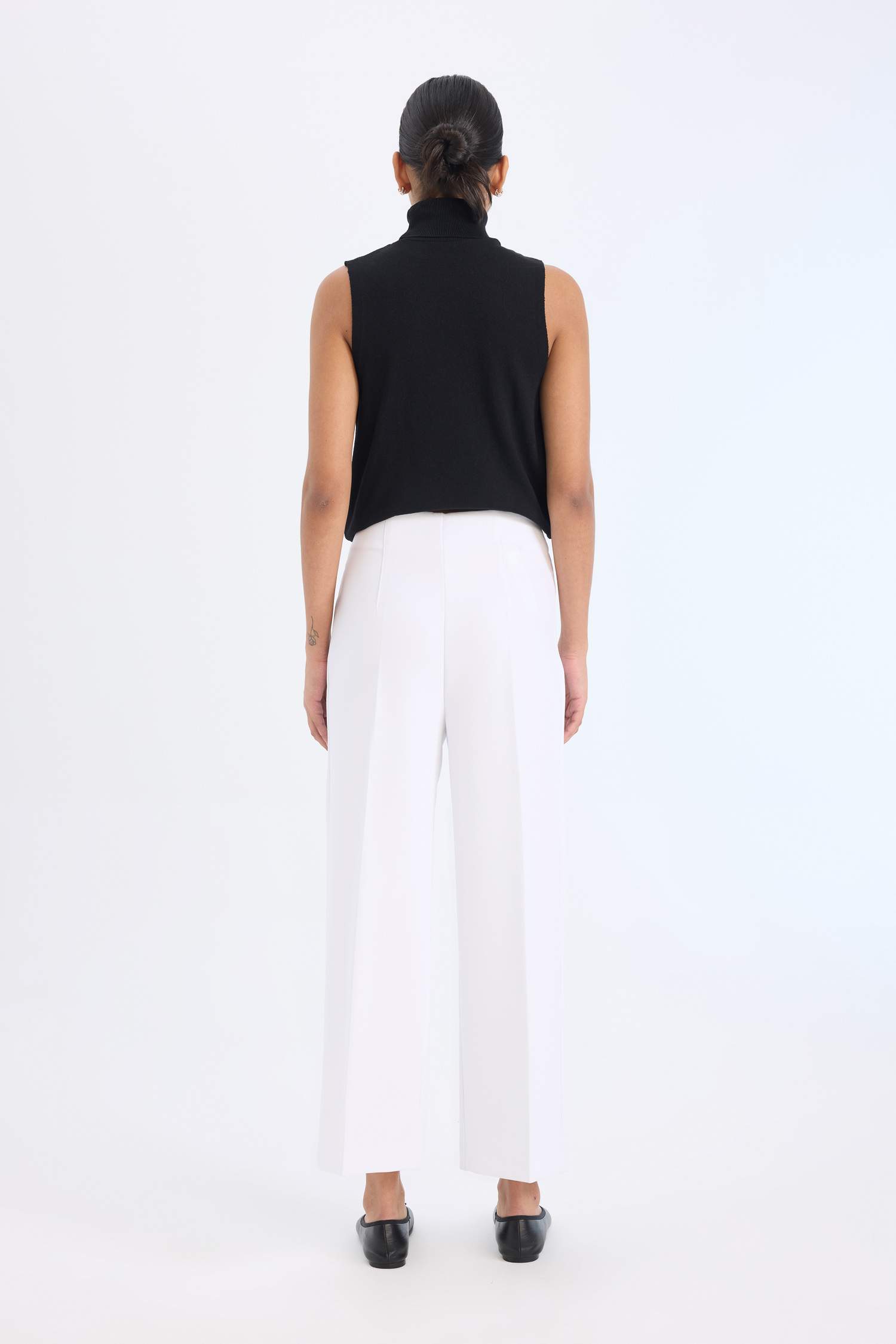 Брюки Culotte с высокой талией и прямыми штанинами