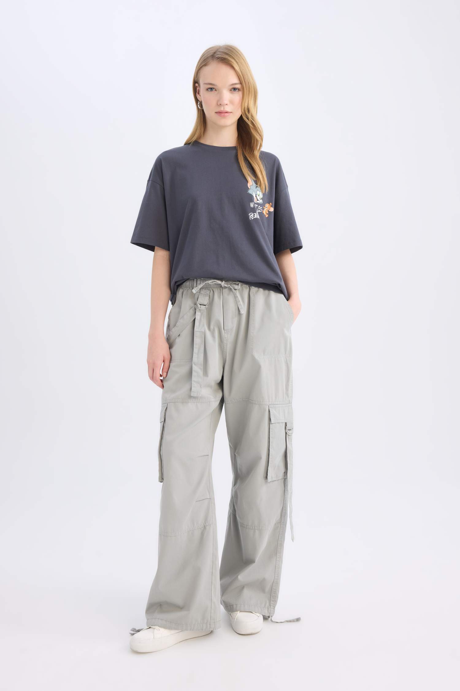 Coool Парашютные Карго Нормальная Талия Габардин Брюки