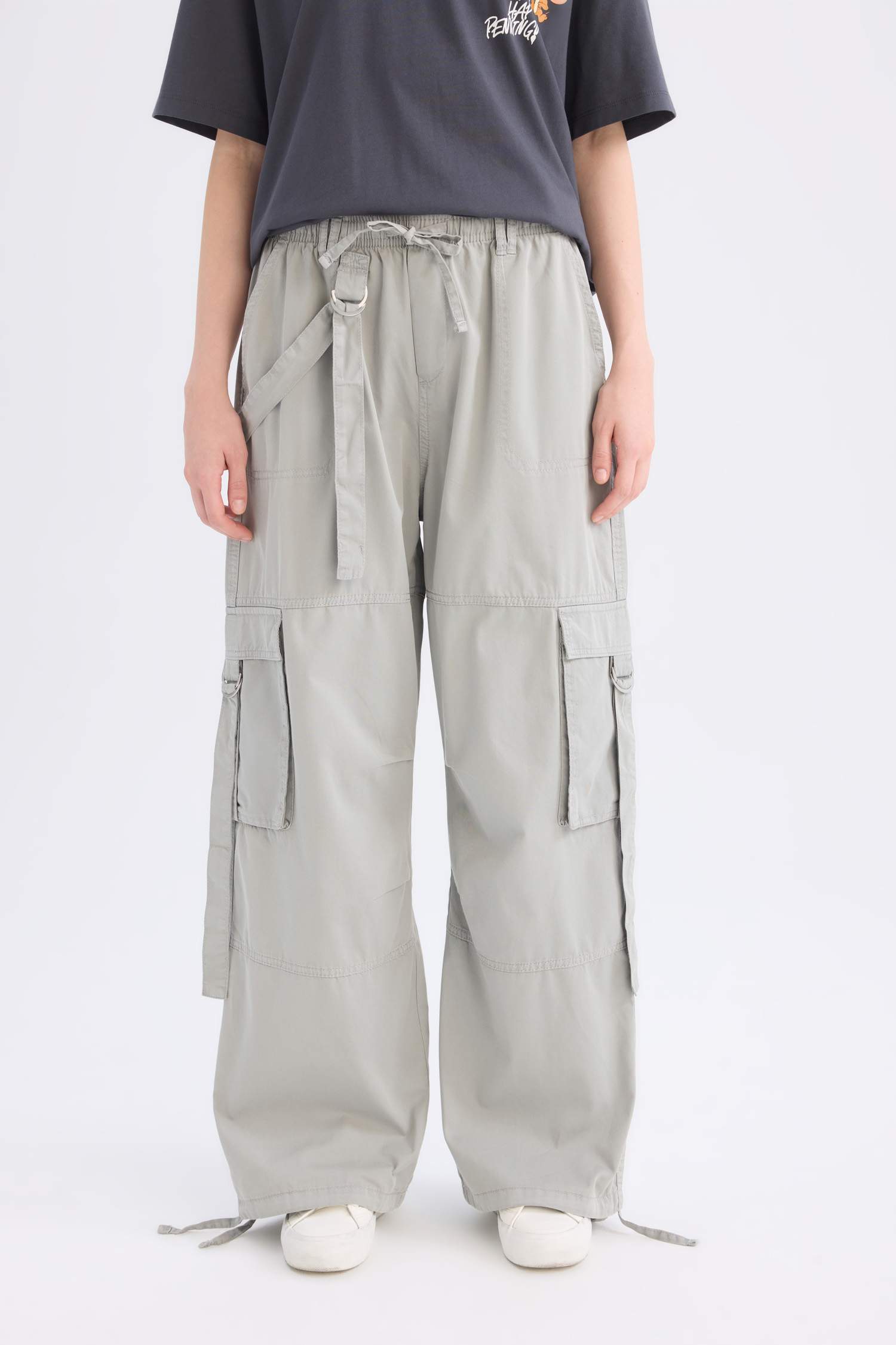 Coool Парашютные Карго Нормальная Талия Габардин Брюки