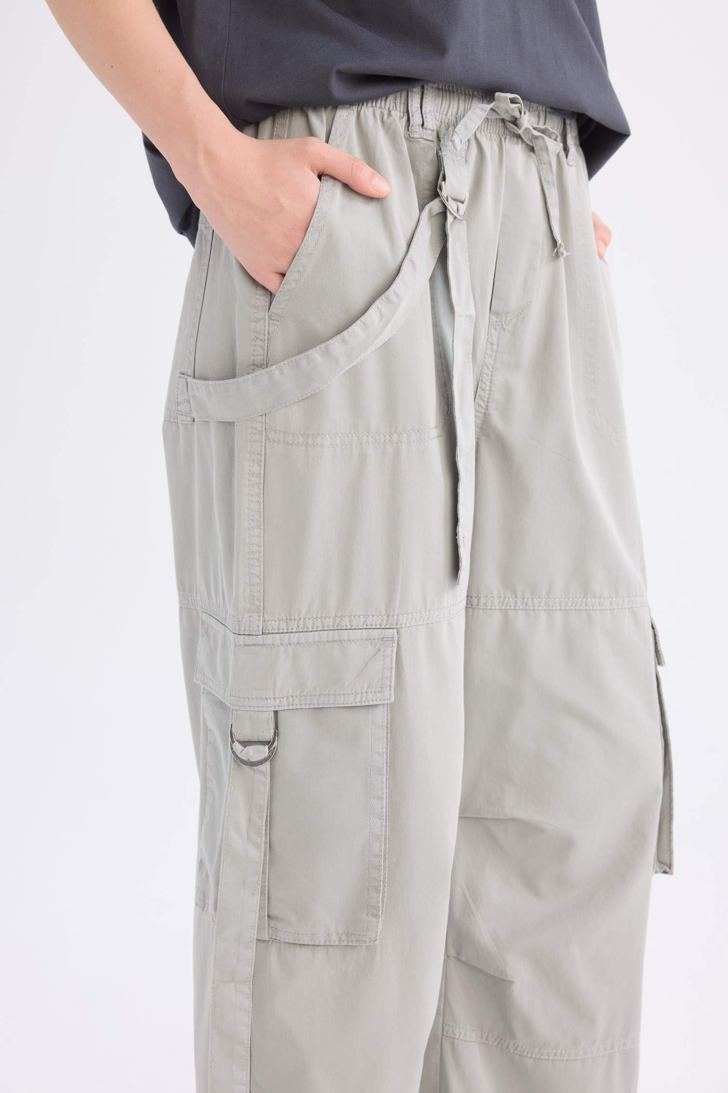Coool Парашютные Карго Нормальная Талия Габардин Брюки