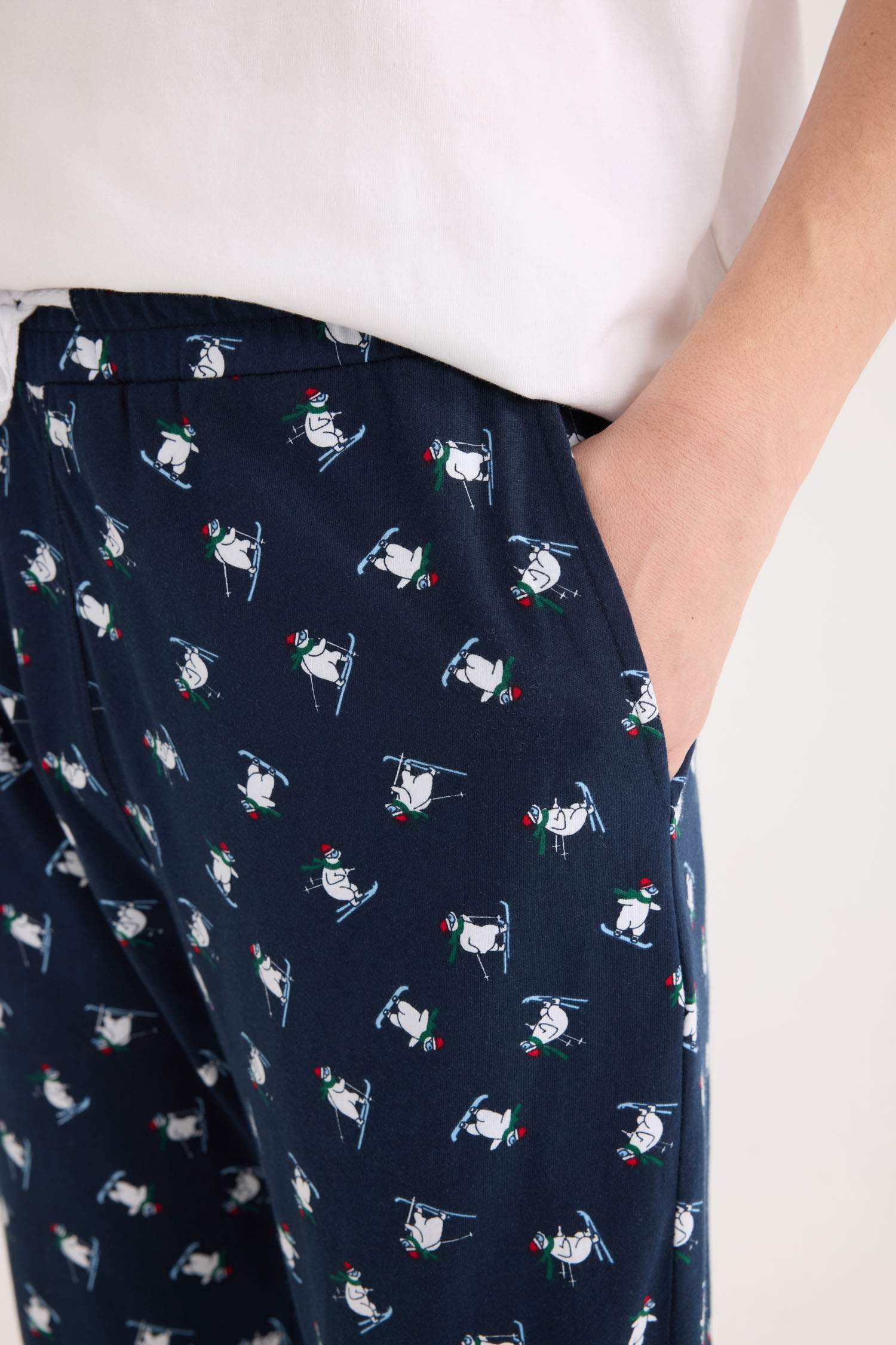 Regular Fit Beli Bağcıklı Cepli Pijama Altı