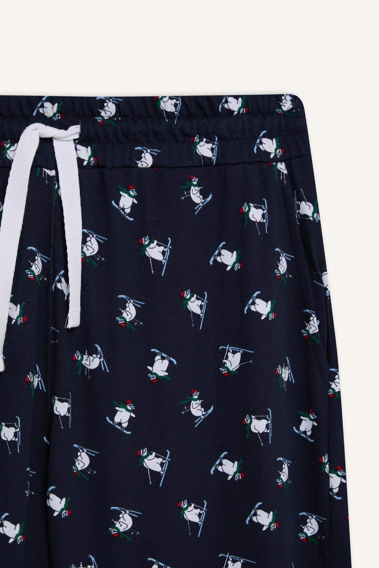 Regular Fit Beli Bağcıklı Cepli Pijama Altı