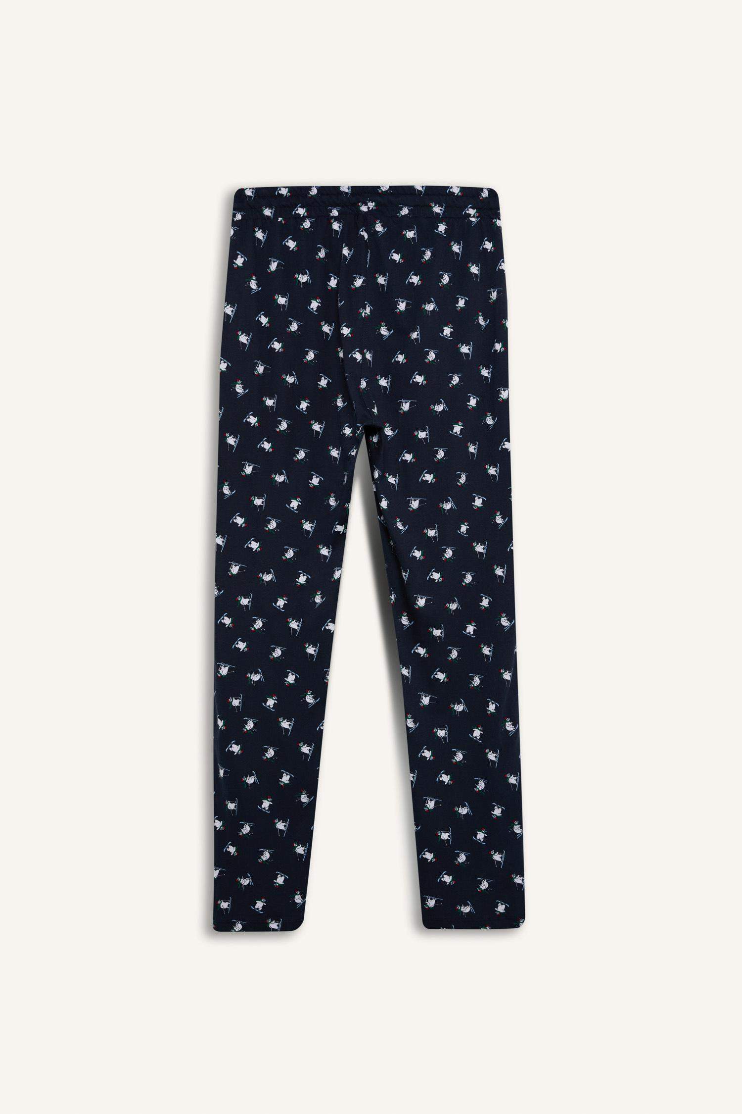 Regular Fit Beli Bağcıklı Cepli Pijama Altı