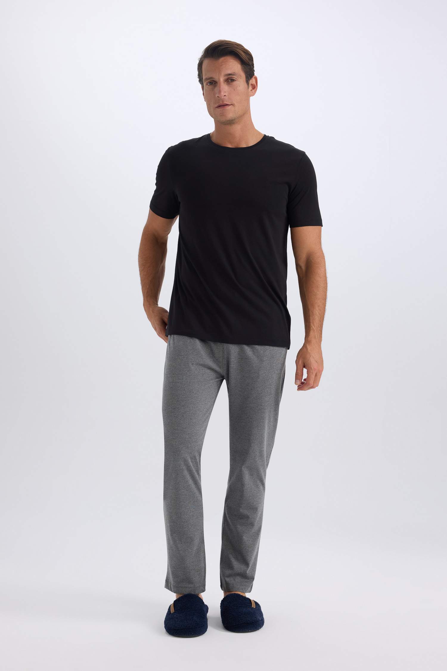 سروال بيجامة قصة عادية بجيب