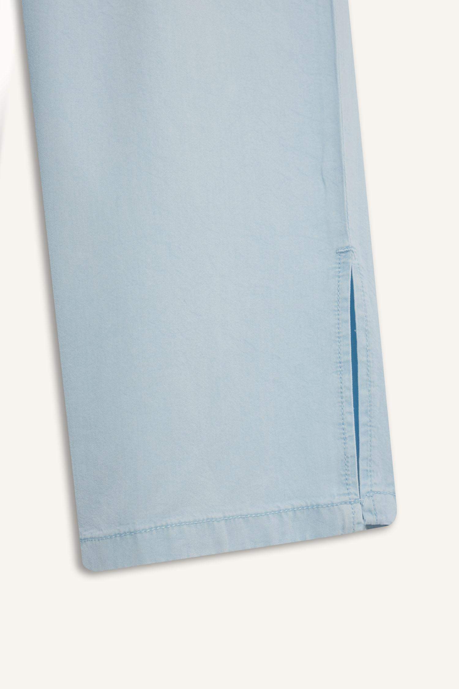 Pull On Culotte Yüksek Beli Lastikli Tensel Yıkamalı Pantolon