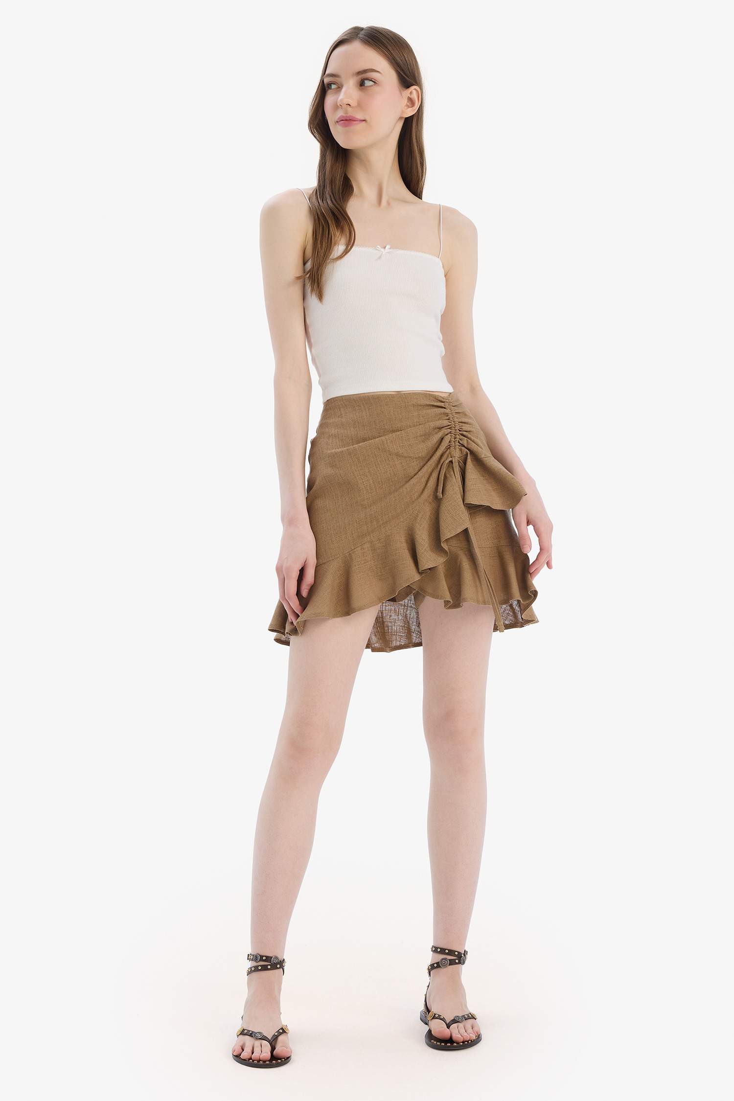 қысқа ұзындық Тоқылған юбка