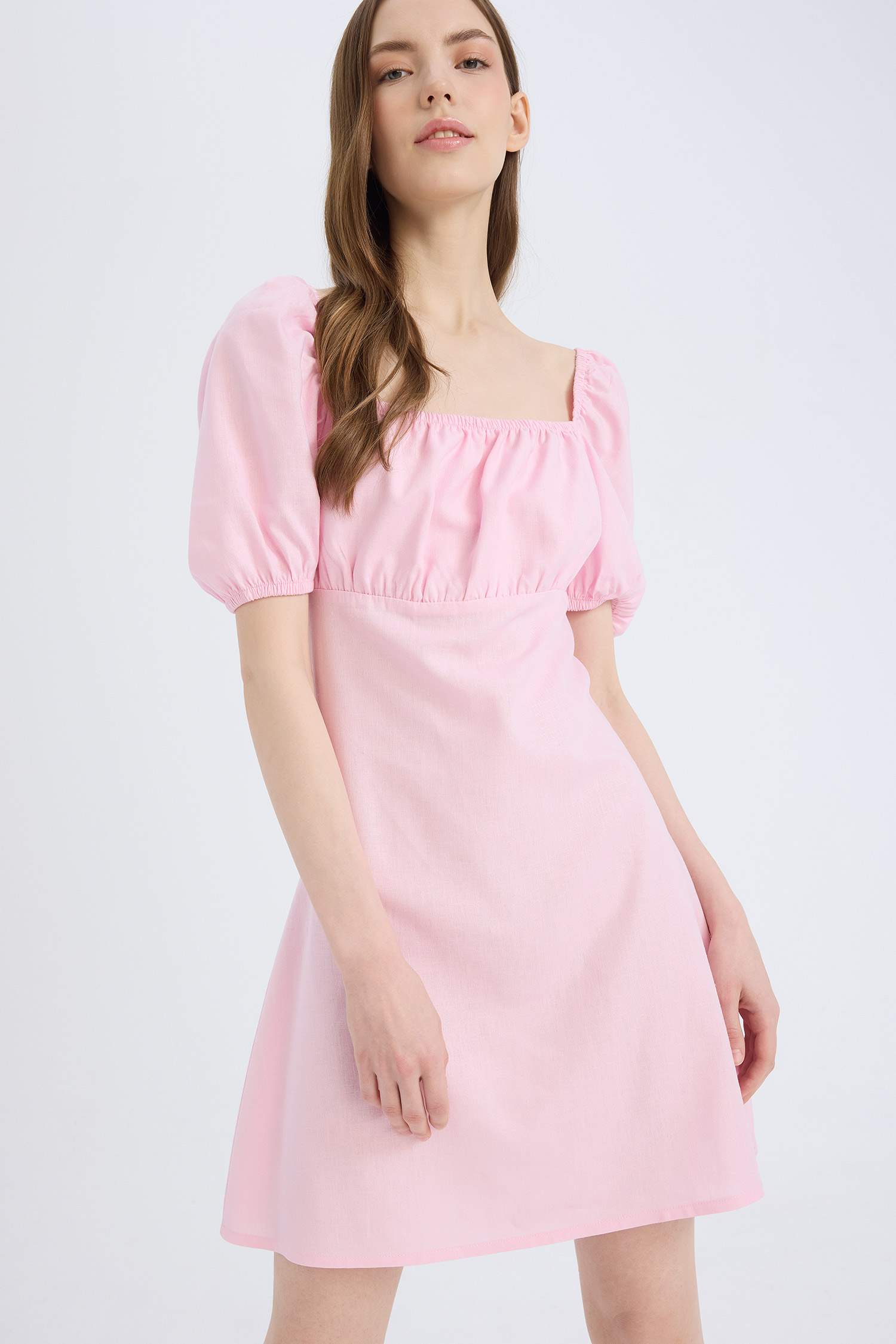 шаршы ойық қысқа жеңді Қысқа жеңді тоқылған көйлек