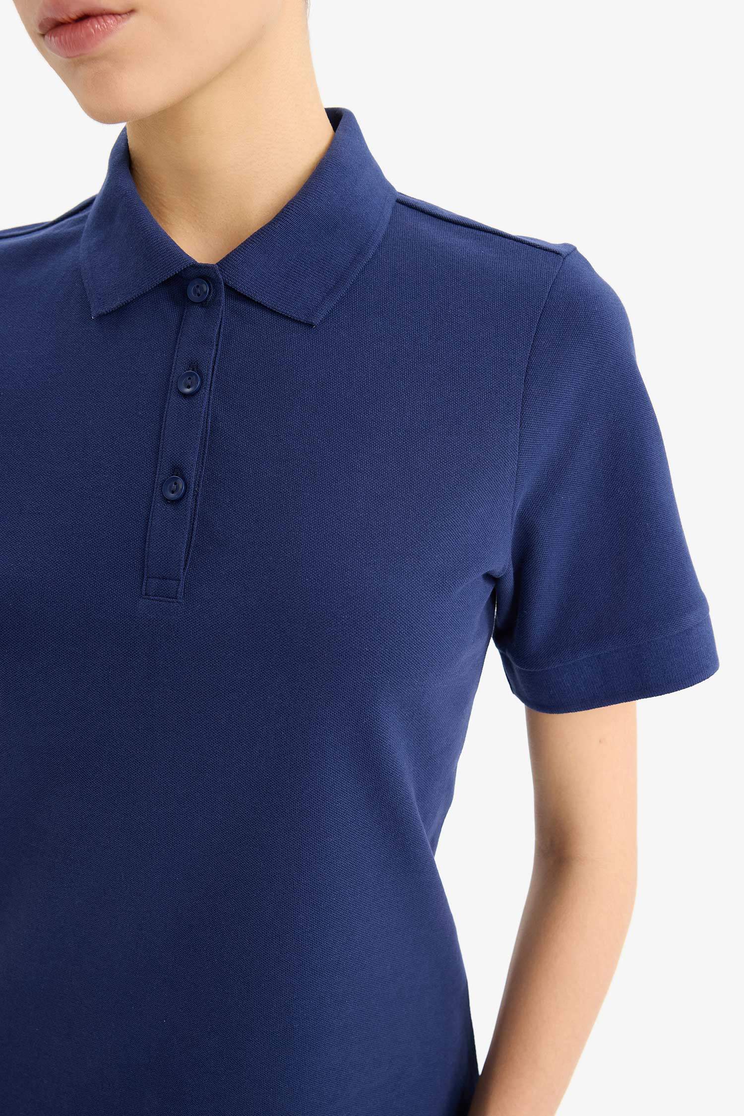 Мини-платье из ткани пике с короткими рукавами, коллекция Coool