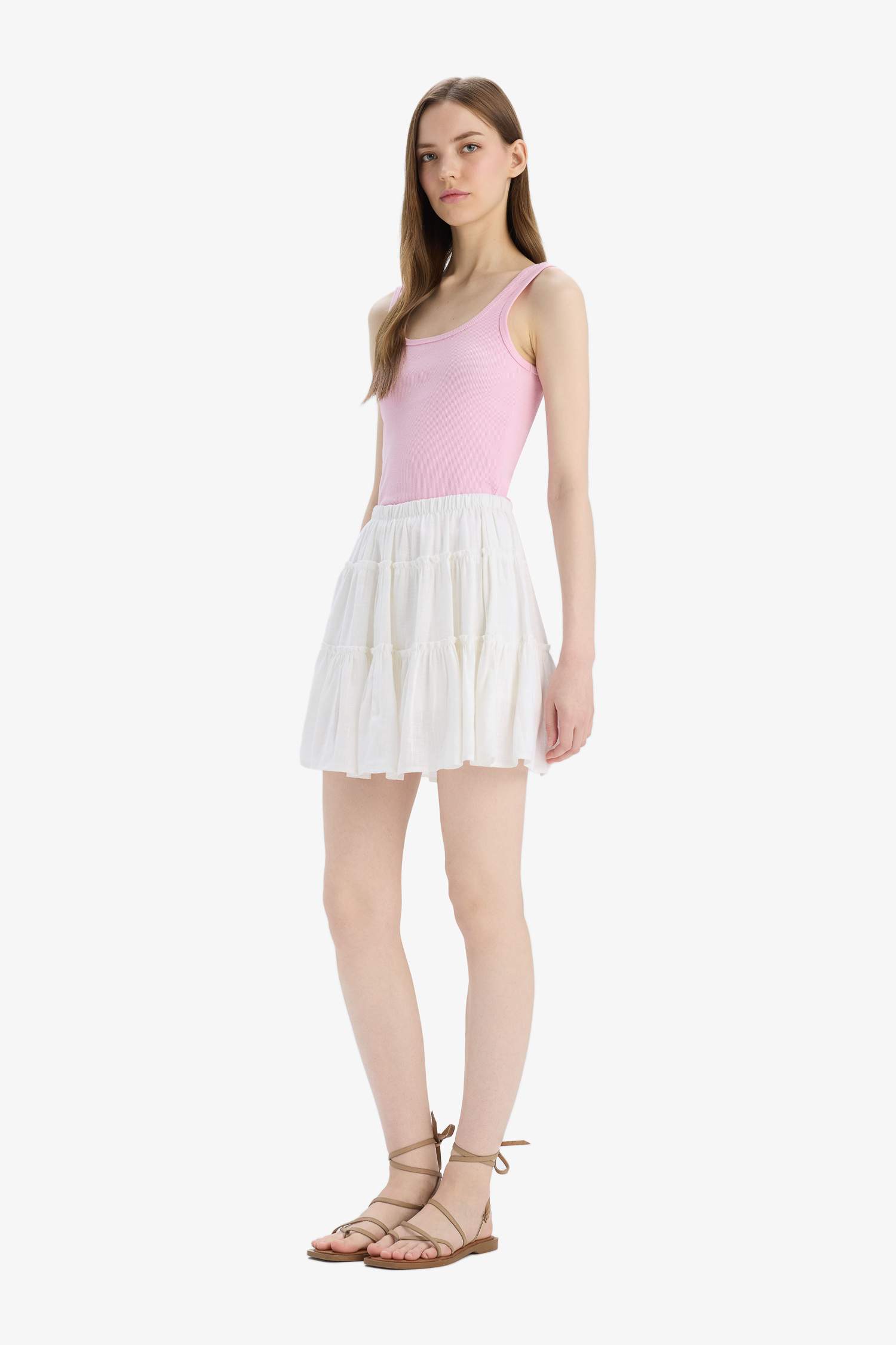 қысқа ұзындық Тоқылған юбка