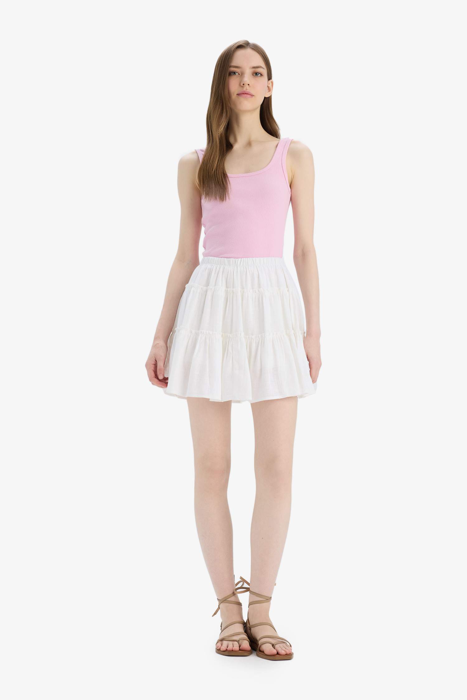 қысқа ұзындық Тоқылған юбка