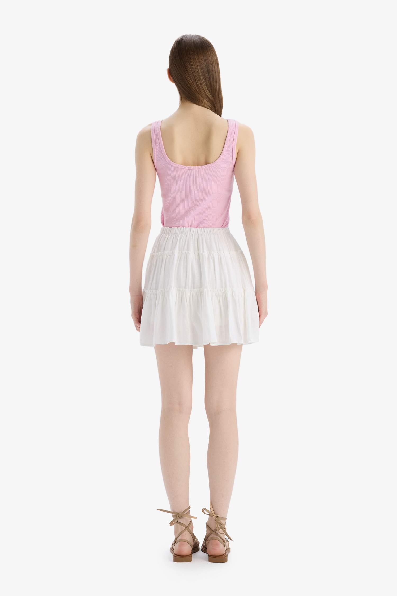 қысқа ұзындық Тоқылған юбка