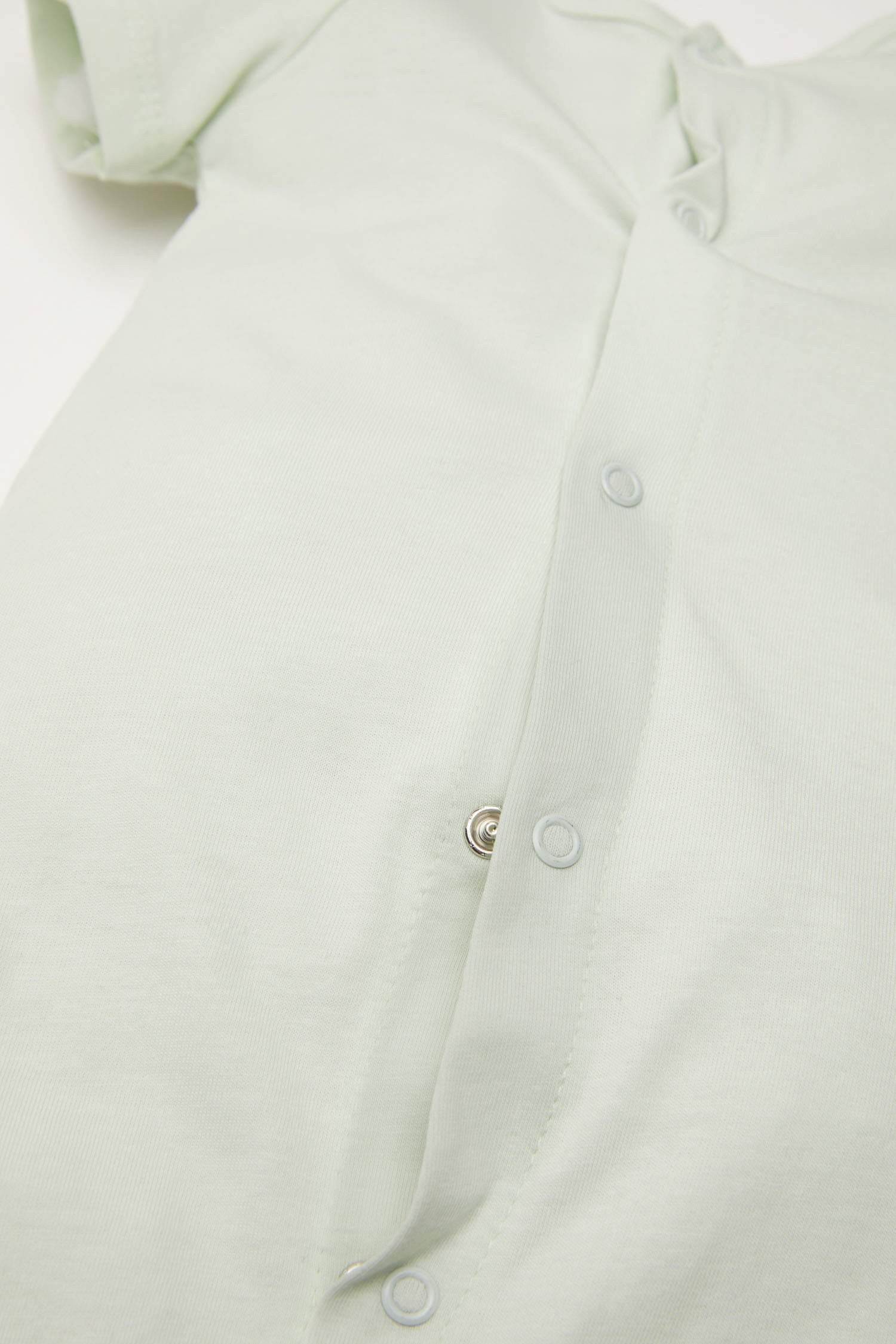 Kız Bebek Yenidoğan Desenli Penye 2'li Kısa Kollu Tulum