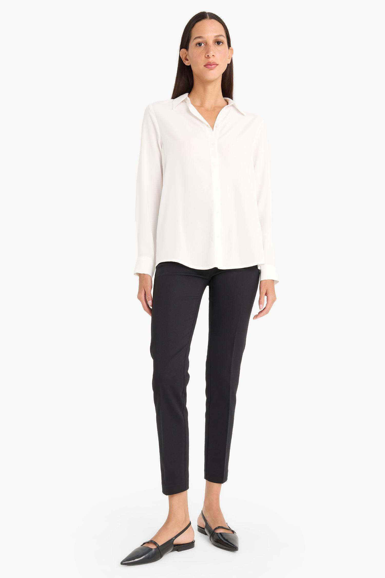 Штаны в стиле carrot fit с высокой талией и прямыми штанинами