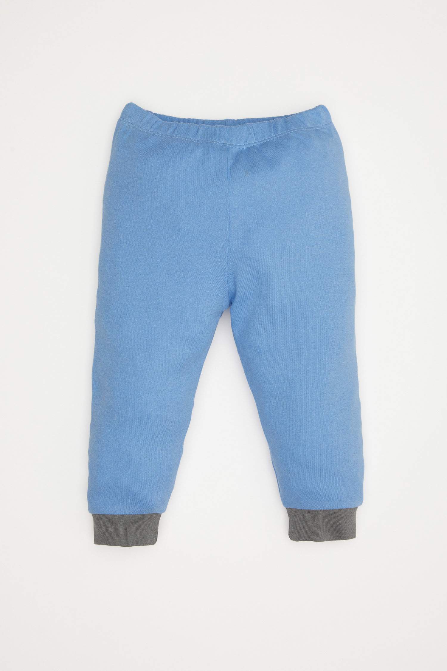 Erkek Bebek Pijama Takım Araç Baskılı Uzun Kollu Üst Beli Lastikli Uzun Alt