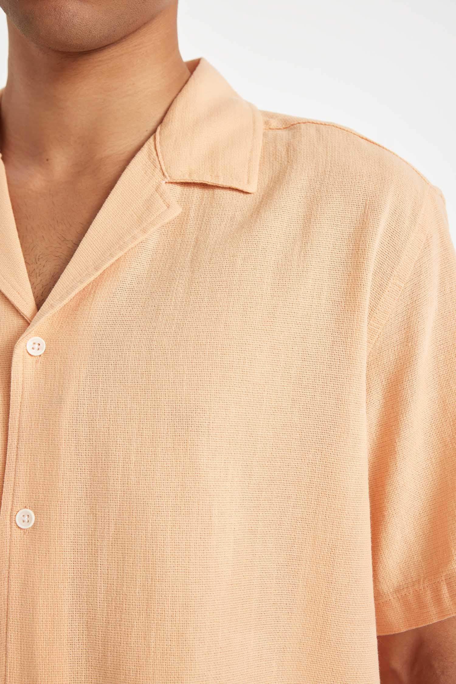 Relax Fit Resort Collar Cotton Shirt