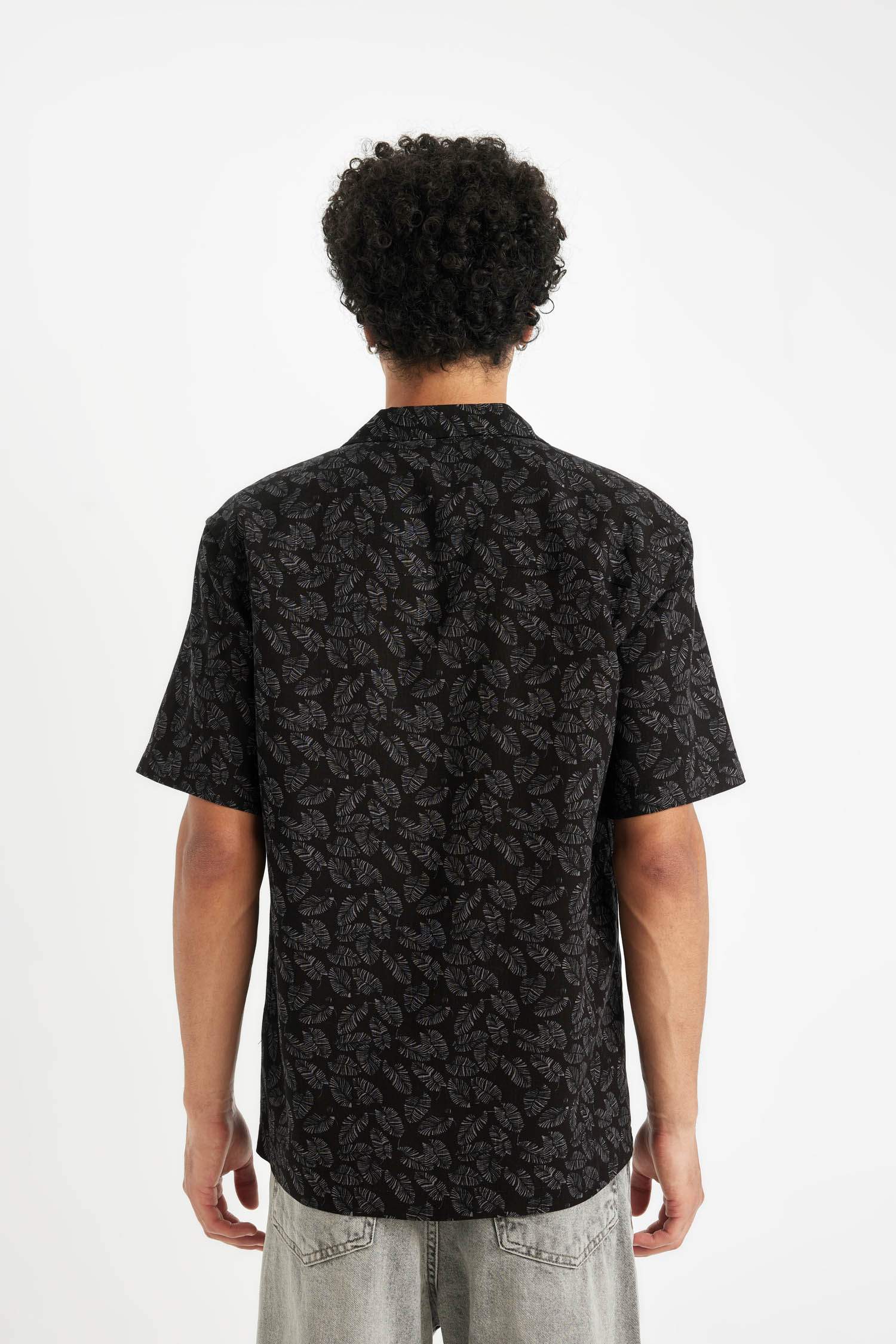 Рубашка тандартного кроя с принтом