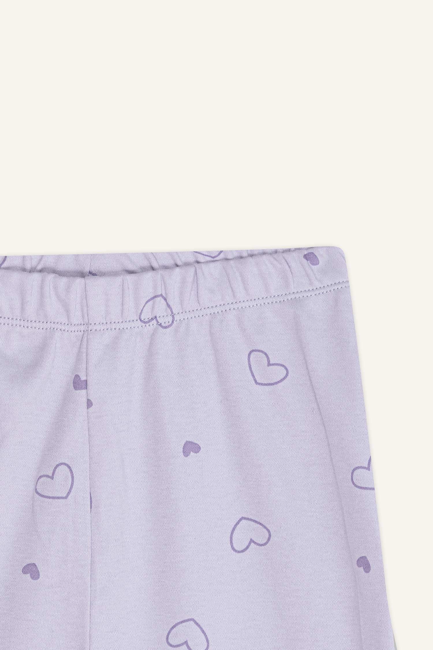 Baby Girl Rabbit Printed 2 Piece Pajama Set