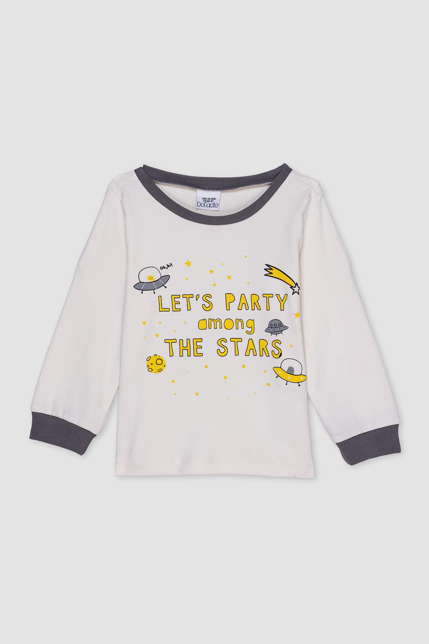 طقم بيجاما بيبي اولادي قصة عادية بطبعة نجم - قطعتين