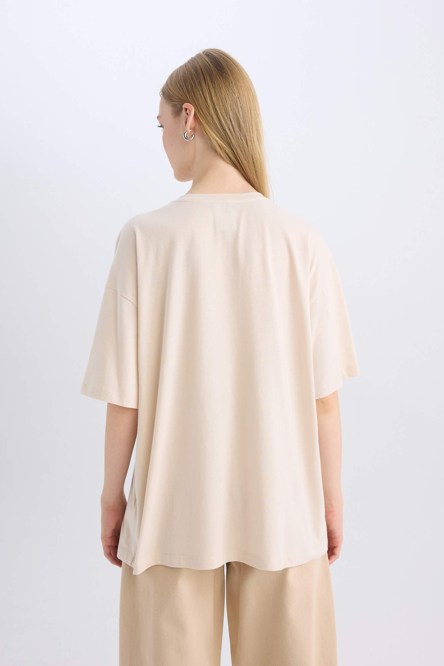 Coool Beetlejuice Oversize Geniş Kalıp Bisiklet Yaka Baskılı Kısa Kollu Tişört